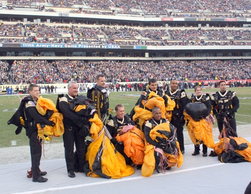 Army Parachute Team on the Ground
