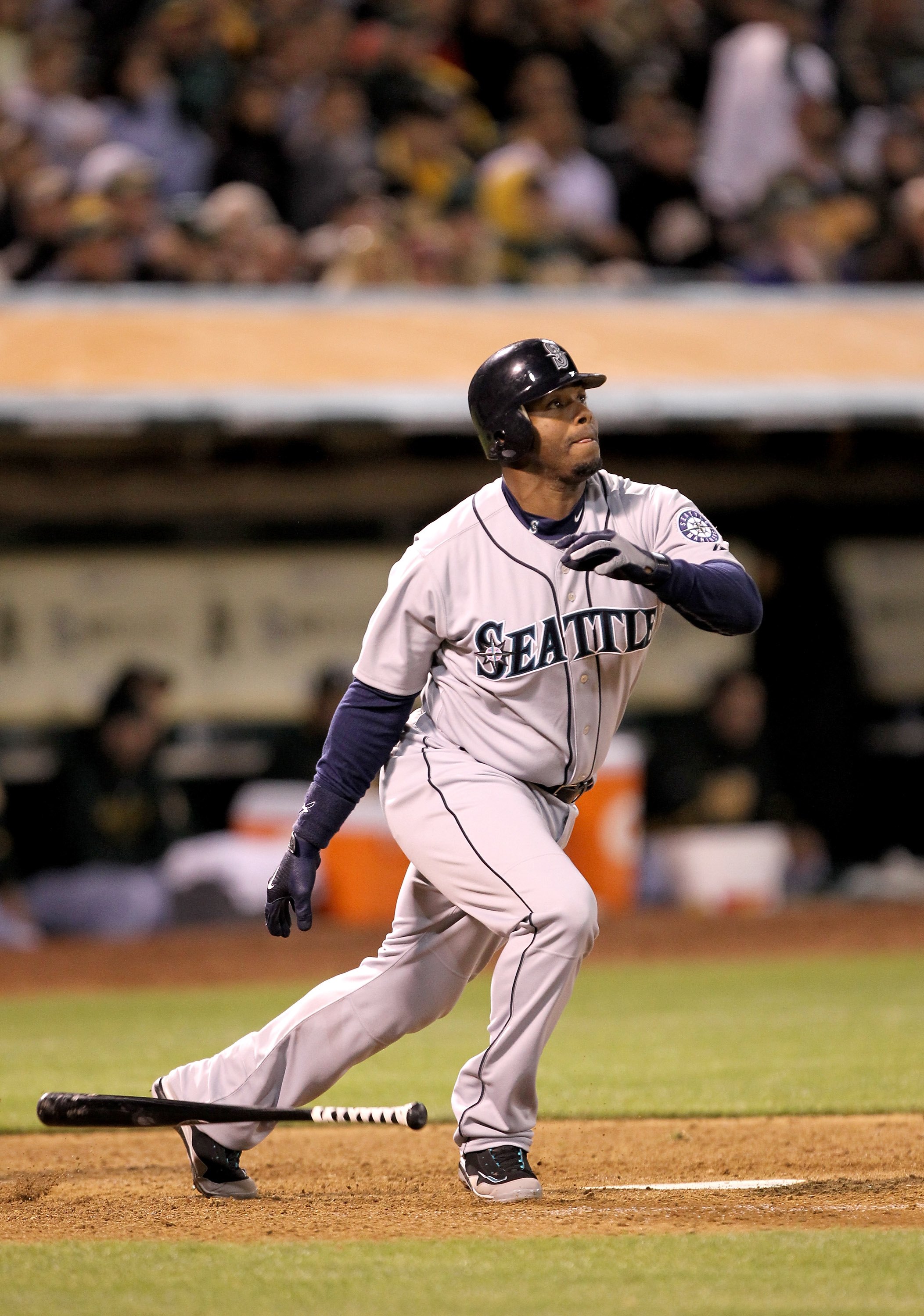 April 5, 2010; Oakland, CA, USA; Seattle Mariners right fielder