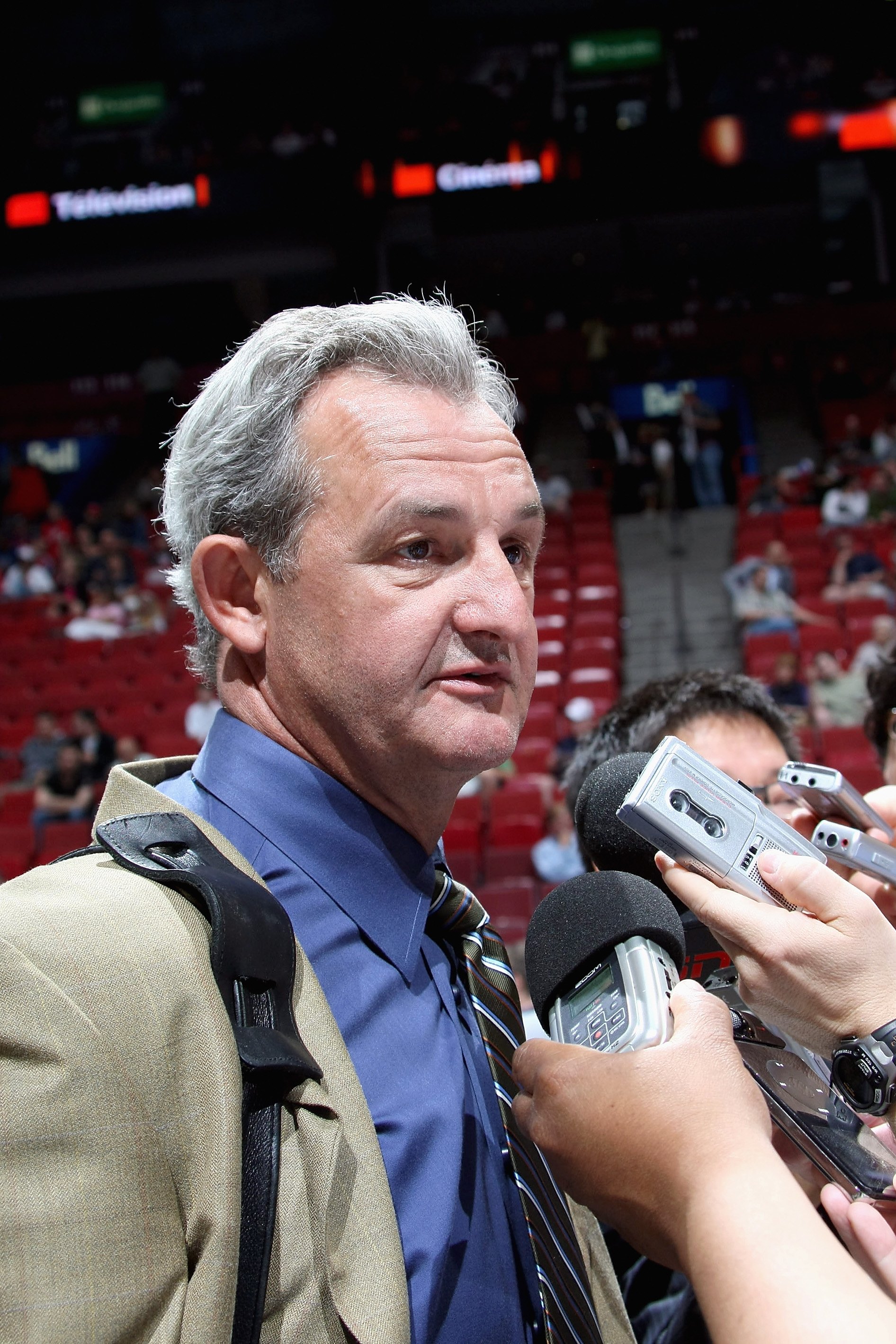 MONTREAL, QC - JUNE 27:  General Manager Darryl Sutter of the Calgary Flames speaks with the media during the 2009 NHL Entry Draft at the Bell Centre on June 27, 2009 in Montreal, Quebec, Canada. (Photo by Bruce Bennett/Getty Images)