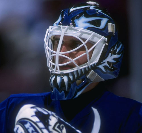 90's Felix Potvin New York Islanders Goalie Mask NHL T Shirt Size