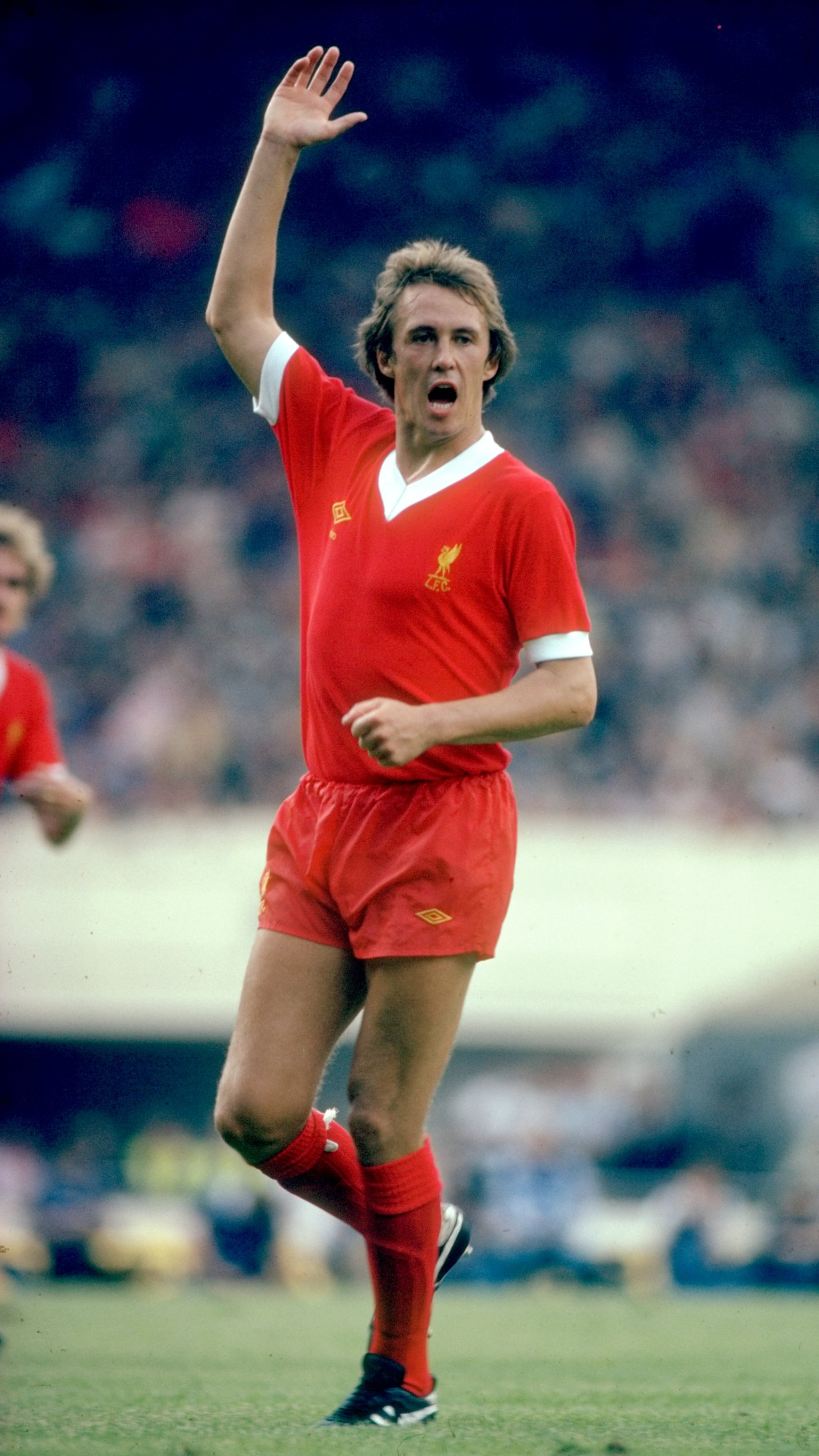 1980: Phil Neal of Liverpool indicates to his team mates during a match. \ Mandatory Credit: Allsport UK /Allsport 1980: Phil Neal of Liverpool indicates to his team mates during a match. \ Mandatory Credit: Allsport UK /Allsport