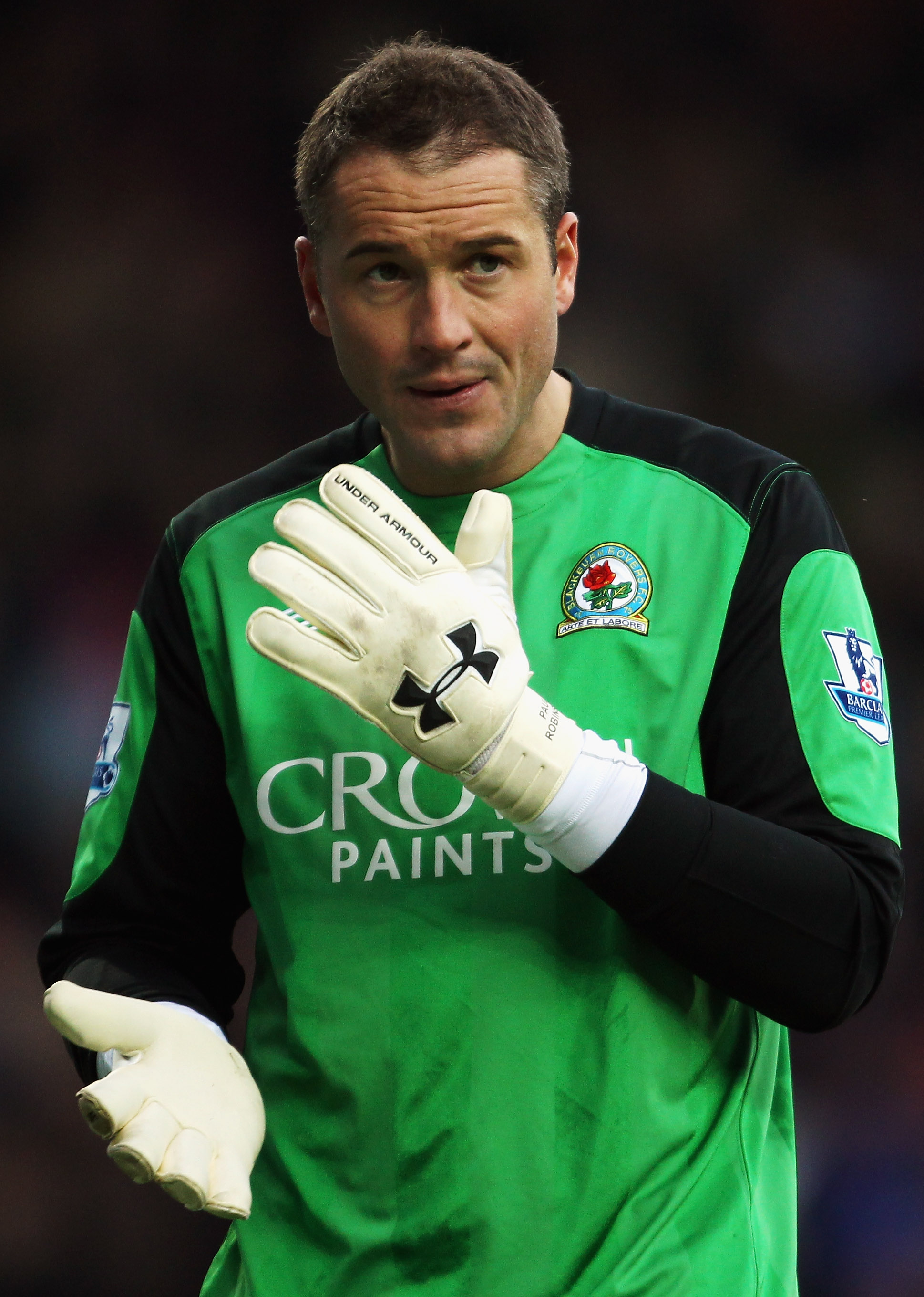 BLACKBURN, ENGLAND - DECEMBER 26:  Blackburn Rovers goalkeeper Paul Robinson looks on during the Barclays Premier League match between Blackburn and Stoke City at Ewood Park on December 26, 2010 in Blackburn, England.  (Photo by Bryn Lennon/Getty Images)