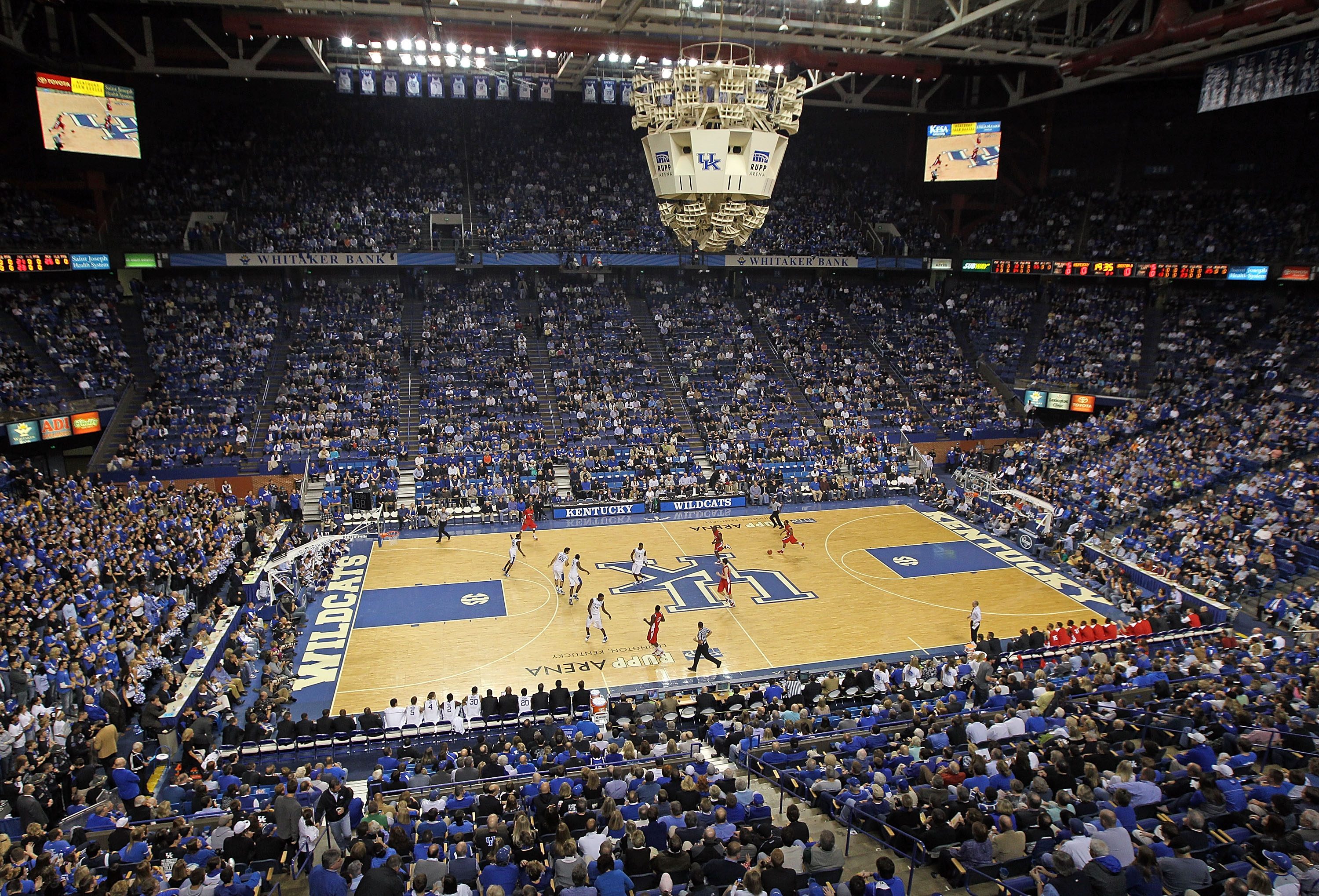 LEXINGTON, KY - NOVEMBER 30:  A general view of Rupp Arena during the Kentucky Wildcats game against the Boston University Terriers on November 30, 2010 in Lexington, Kentucky.  (Photo by Andy Lyons/Getty Images)