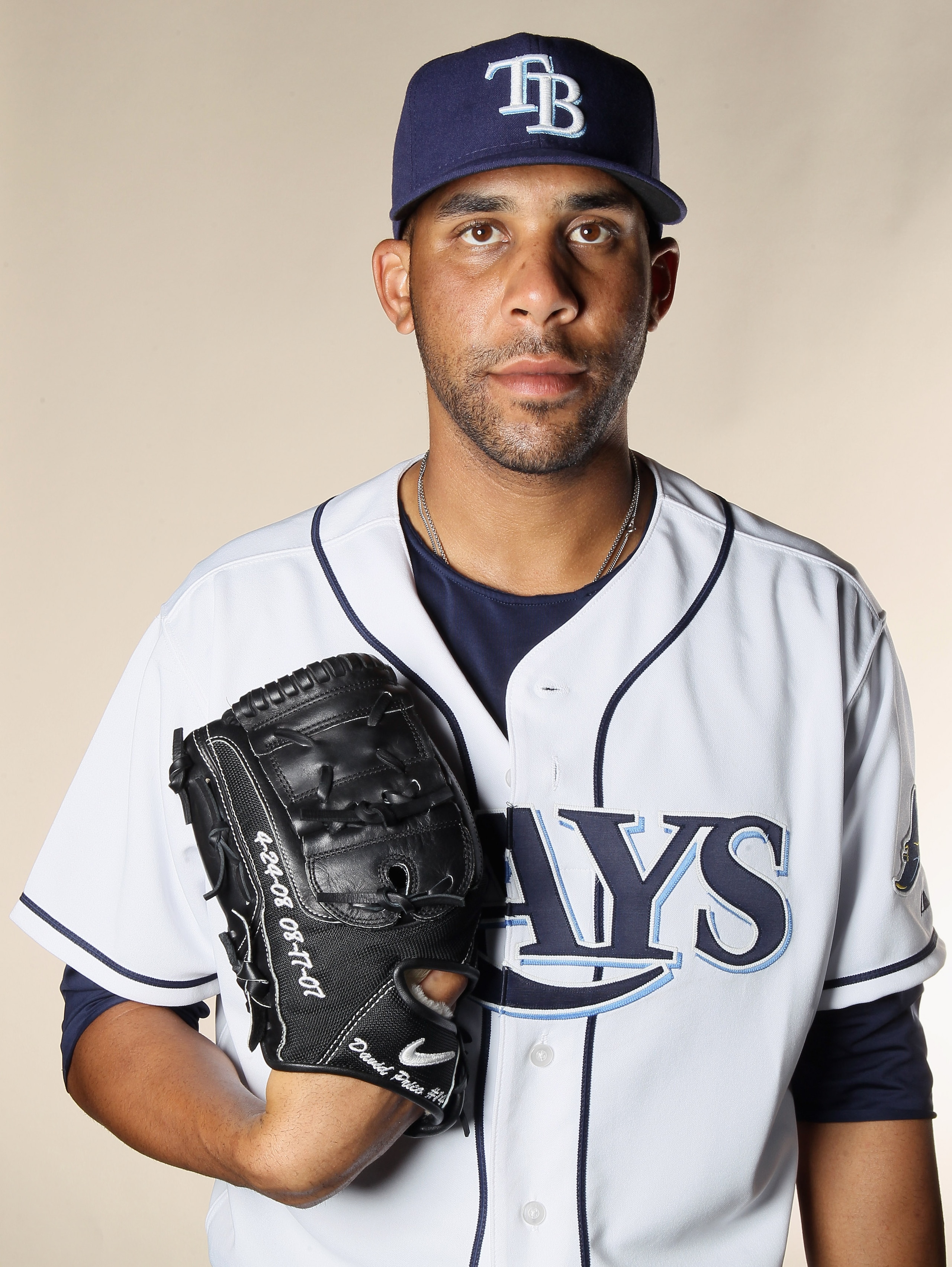 FT. MYERS, FL - FEBRUARY 22:  David Price #14 of the Tampa Bay Rays poses for a portrait during the Tampa Bay Rays Photo Day on February 22, 2011 at the Charlotte Sports Complex in Port Charlotte, Florida.  (Photo by Elsa/Getty Images)