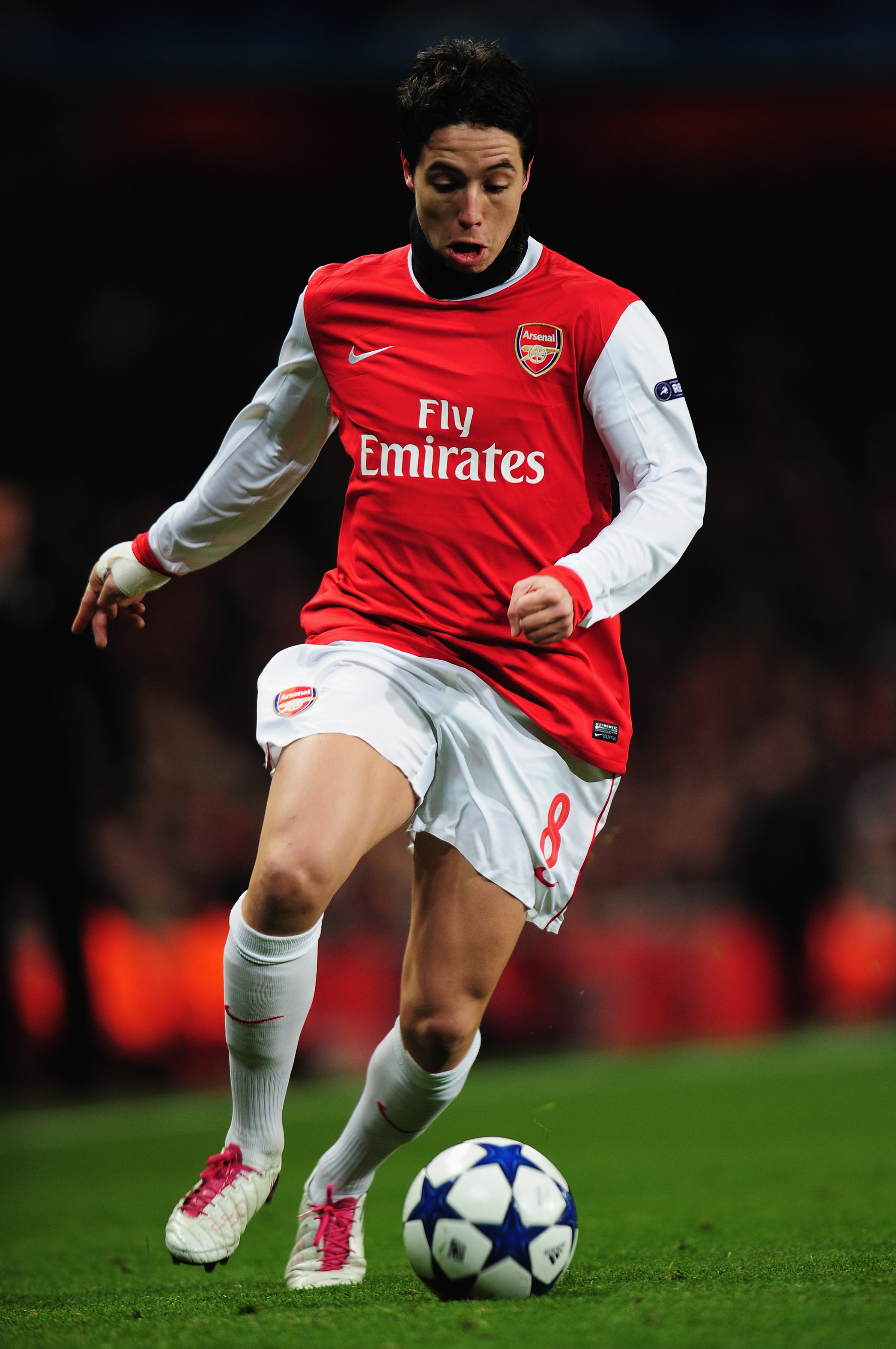 LONDON, ENGLAND - DECEMBER 08:  Samir Nasri of Arsenal in action during the UEFA Champions League Group H match between Arsenal and FK Partizan Belgrade at the Emirates Stadium on December 8, 2010 in London, England.  (Photo by Shaun Botterill/Getty Image