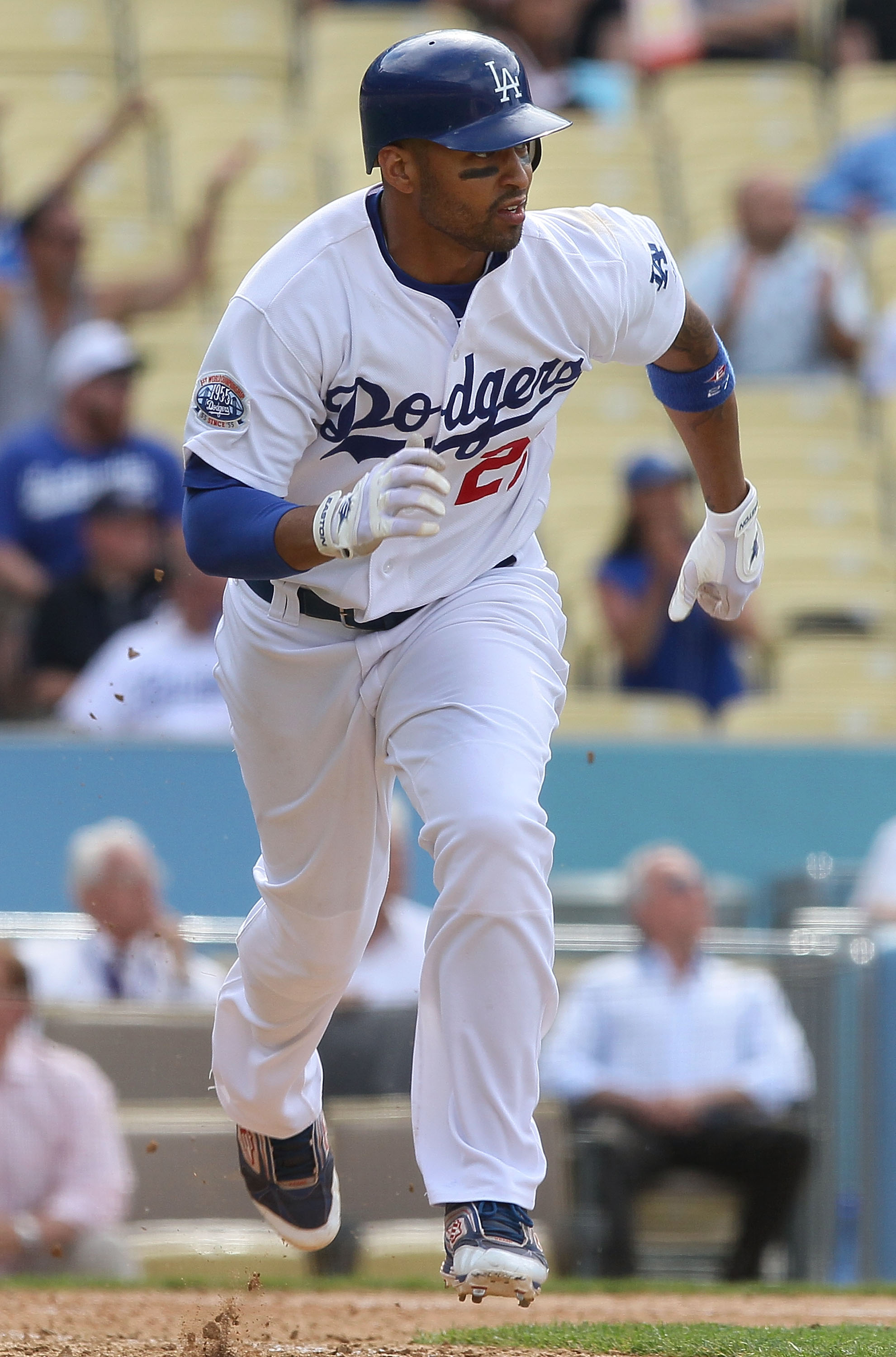 Los Angeles Dodgers Matt Kemp plays in a game against the Florida