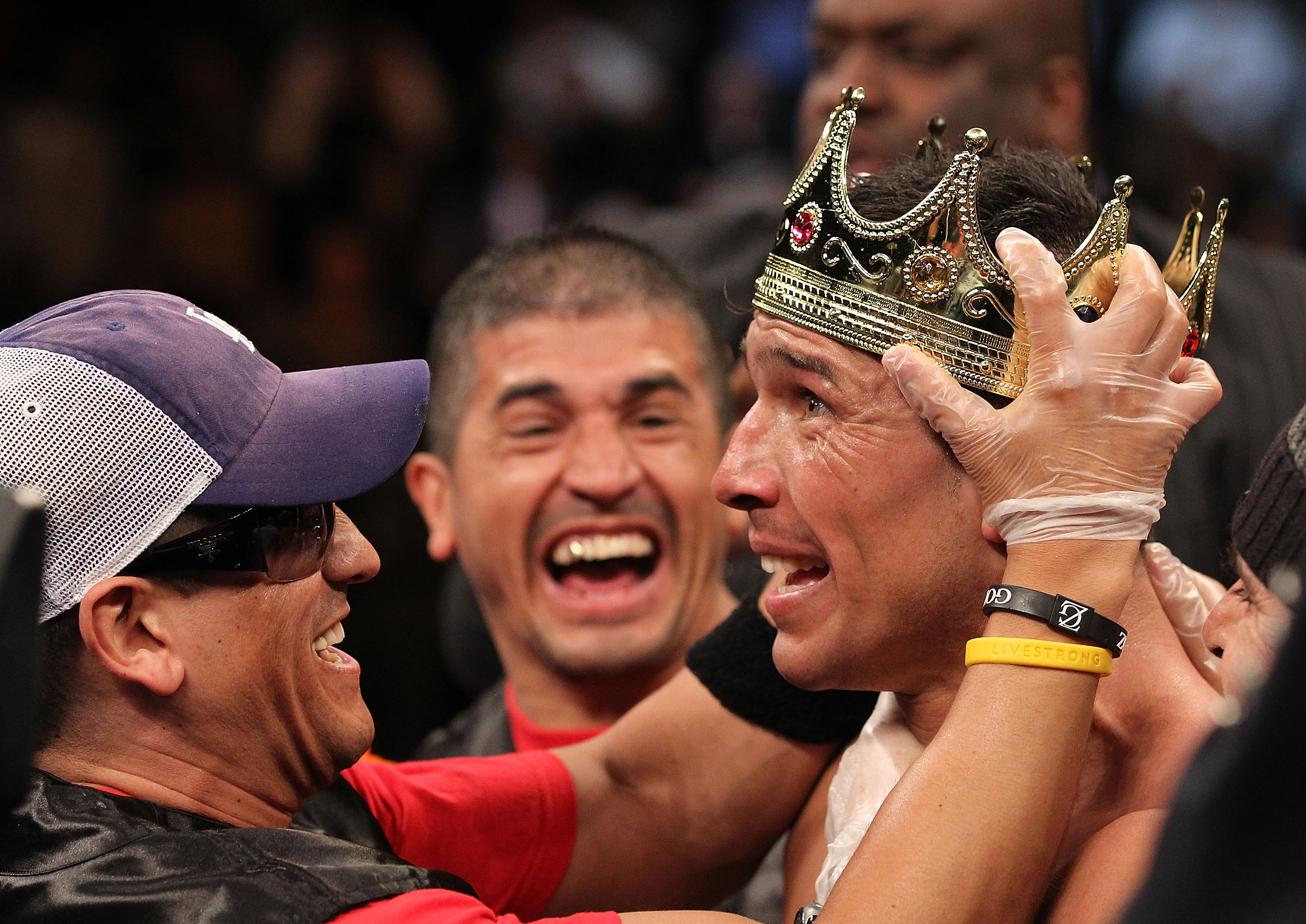 ATLANTIC CITY, NJ - NOVEMBER 20: Sergio Martinez celebrates after knocking out Paul Williams in the second round of their Middleweight Championship fight on November 20, 2010 at The Boardwalk Hall in Atlantic City, New Jersey. (Photo by Al Bello/Getty I