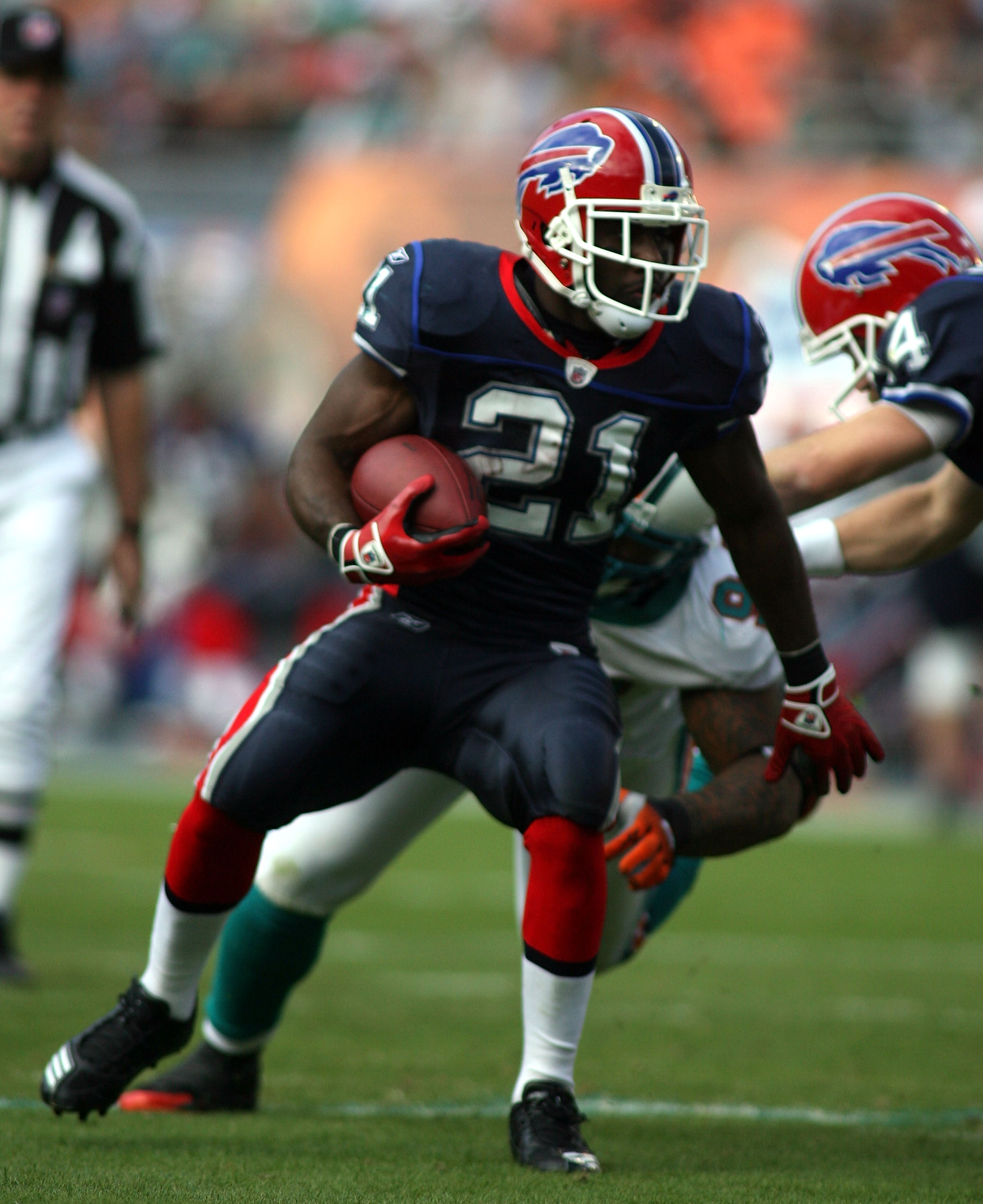 Buffalo Bills wide receiver Steve Johnson reacts after a play during an NFL  football game against the New England Patriots in Orchard Park, N.Y. on  Sunday, Dec. 26, 2010. New England won