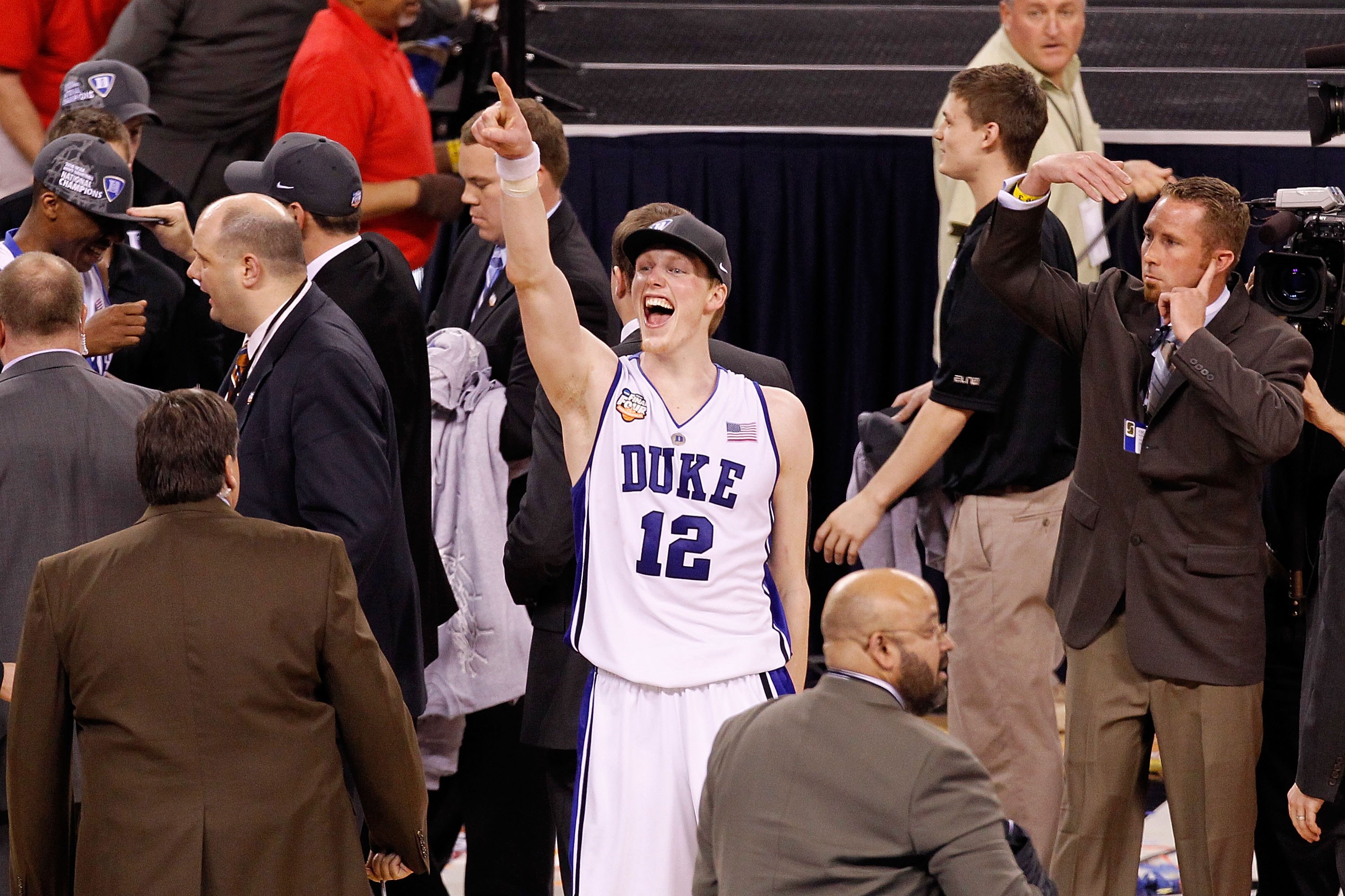 Kyle Singler of Duke after winning the title in 2009