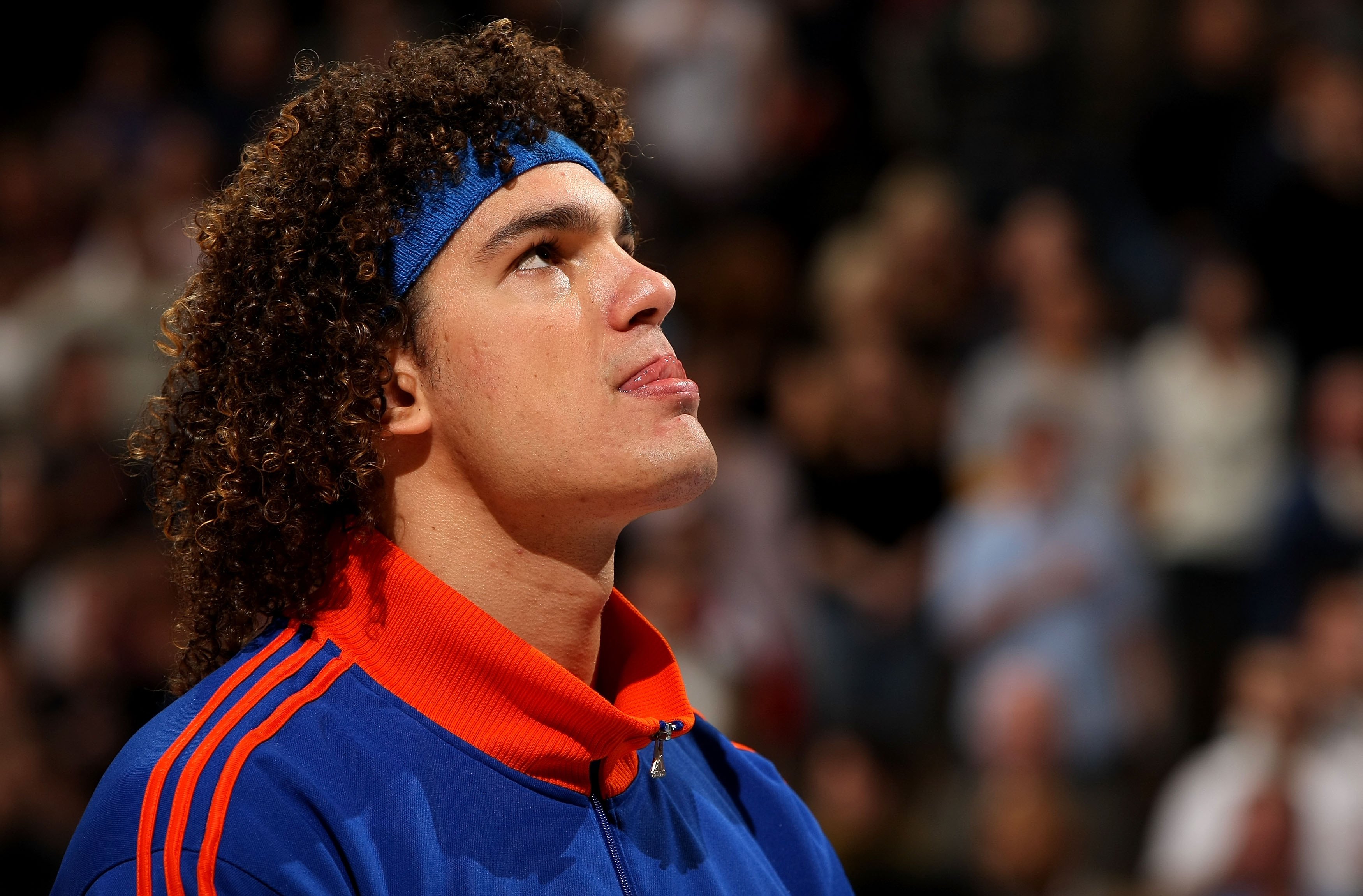 DENVER - JANUARY 08:  Anderson Varejao #17 of the Cleveland Cavaliers looks on during warm ups prior to facing the Denver Nuggets during NBA action at Pepsi Center on January 8, 2010 in Denver, Colorado. The Nuggets defeated the Cavaliers 99-97. NOTE TO U