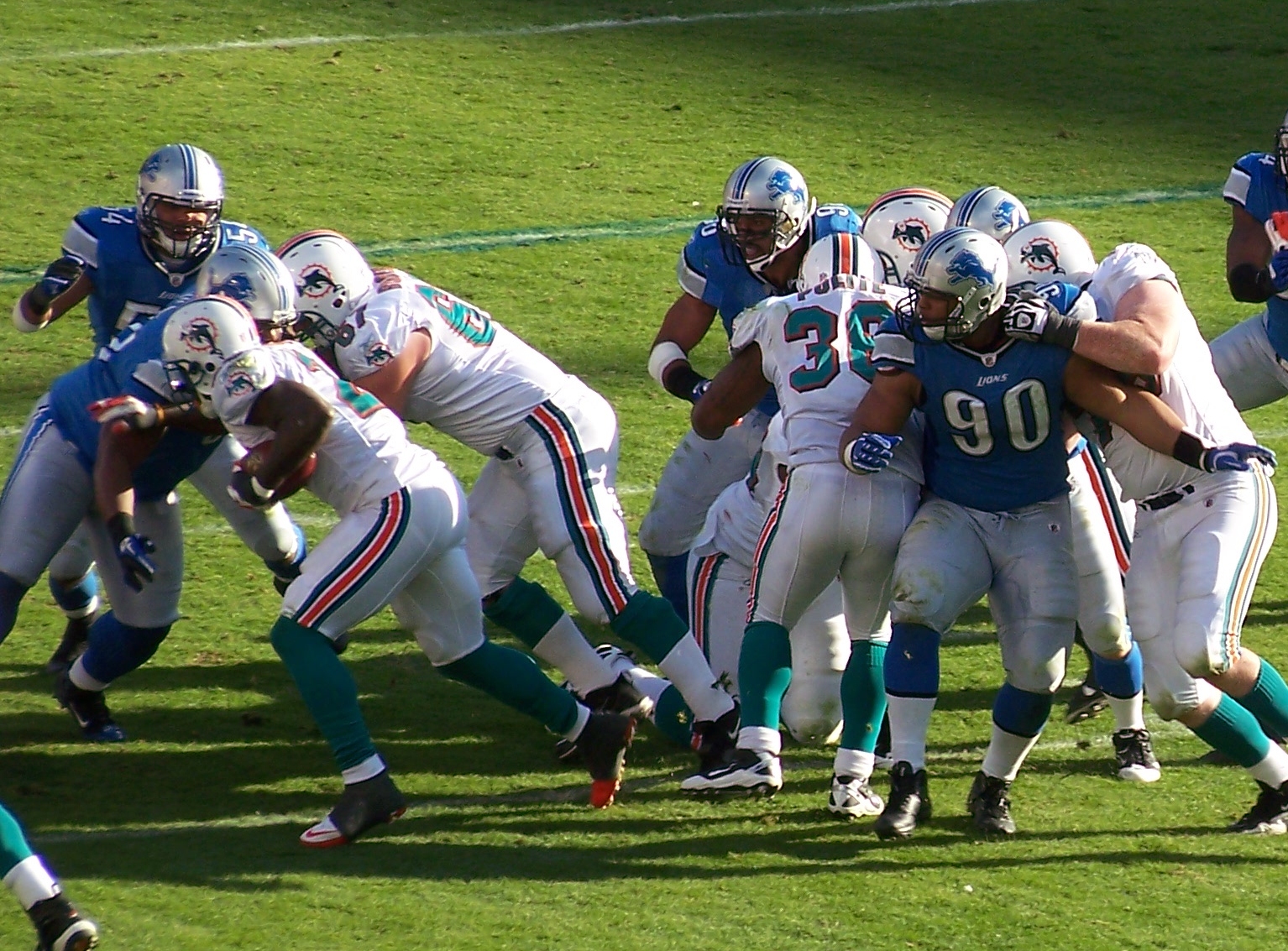 Photo: DETROIT LIONS VS MIAMI DOLPHINS - DEP2006112306 