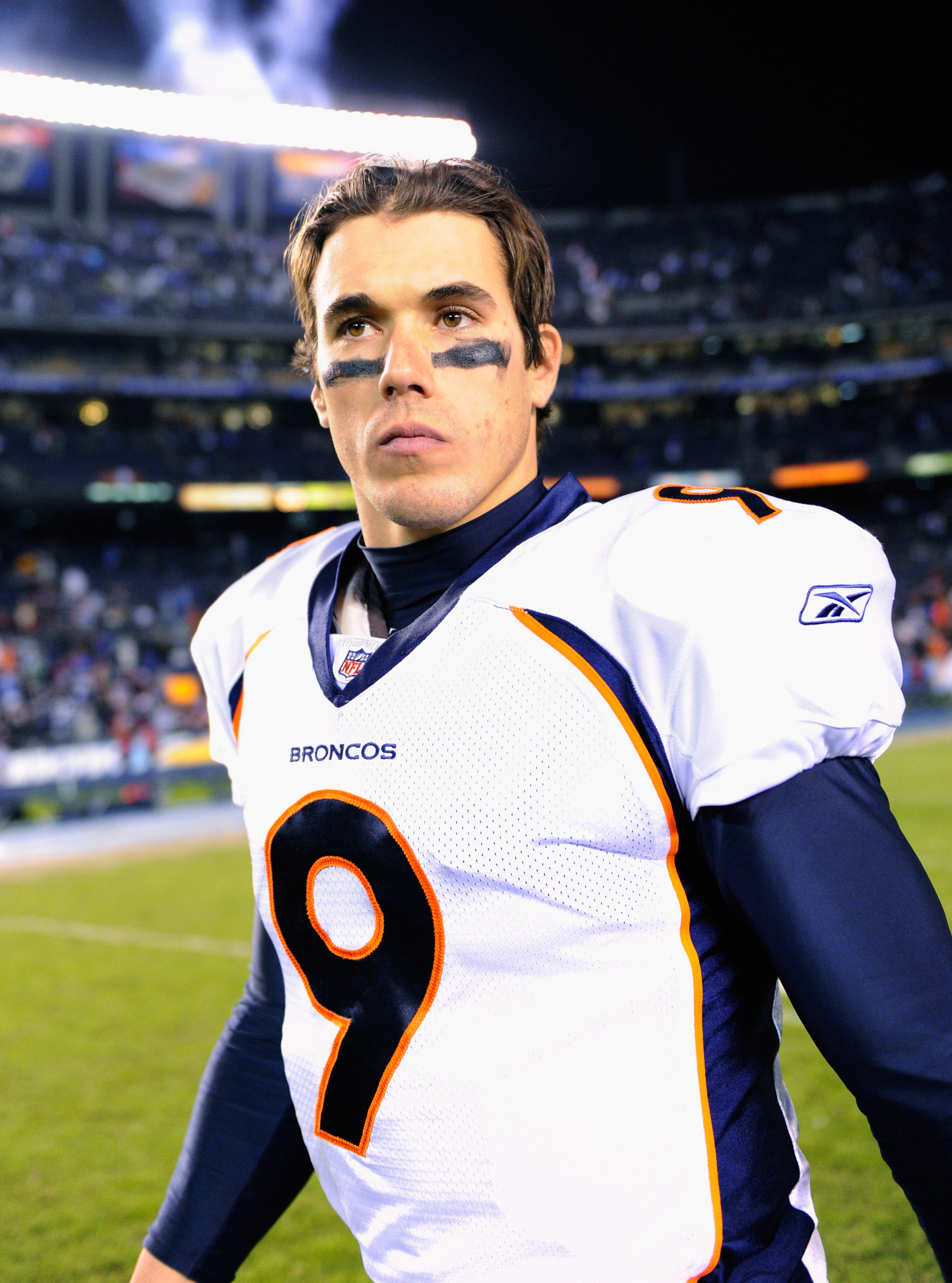 Denver Broncos quarterback Brady Quinn a happy camper this year