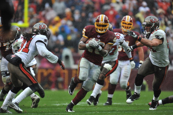 Washington Redskins' tight end Chris Cooley is seen on the sidelines  against the Green Bay Packers at FedEx Field in Landover, Maryland on  October 10, 2010. The Redskins went on to defeat