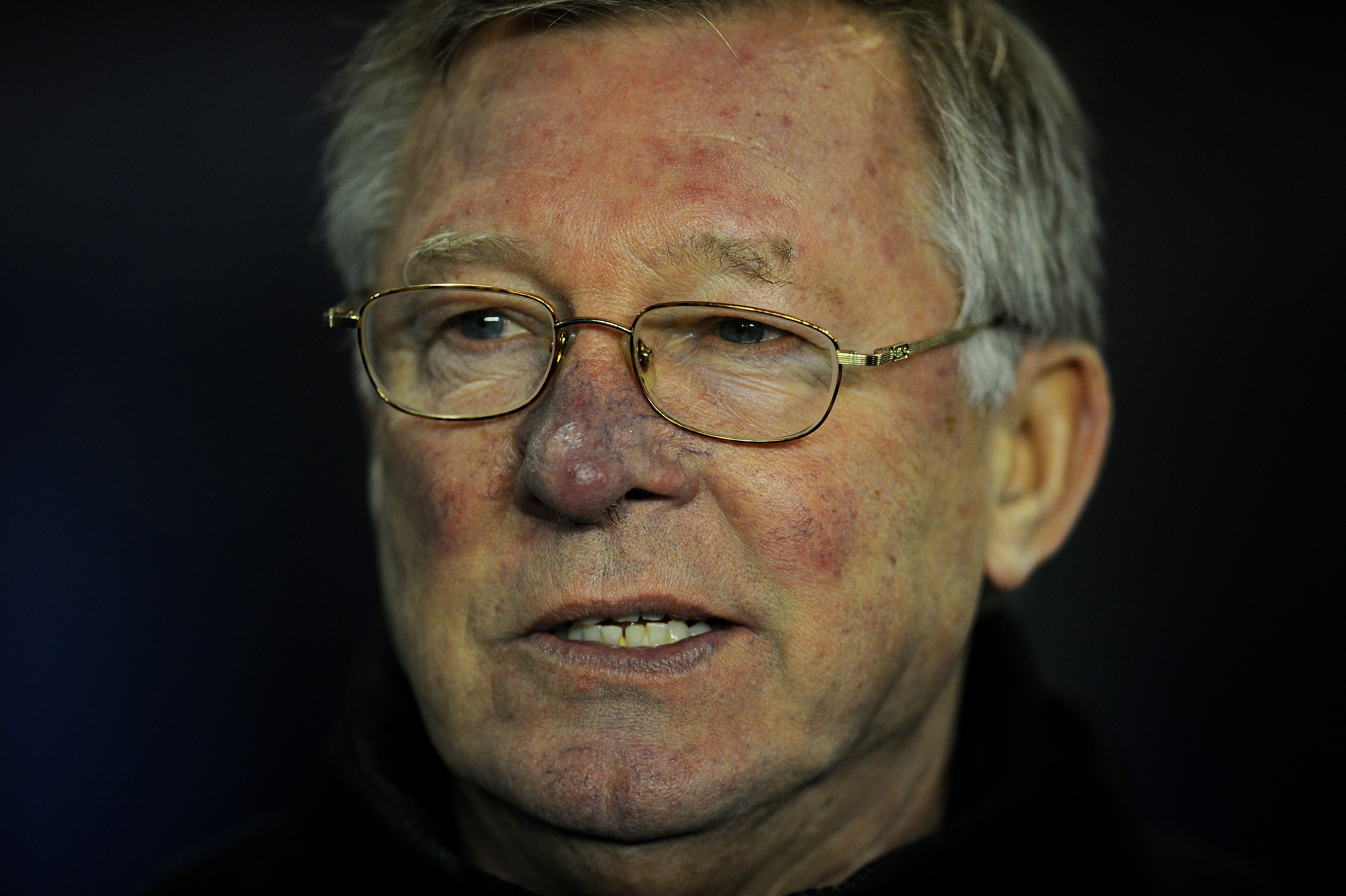 BIRMINGHAM, ENGLAND - DECEMBER 28:  Manchester United Manager Sir Alex Ferguson looks on prior to the Barclays Premier League match between Birmingham City and Manchester United at St Andrew's Stadium on December 28, 2010 in Birmingham, England.  (Photo b