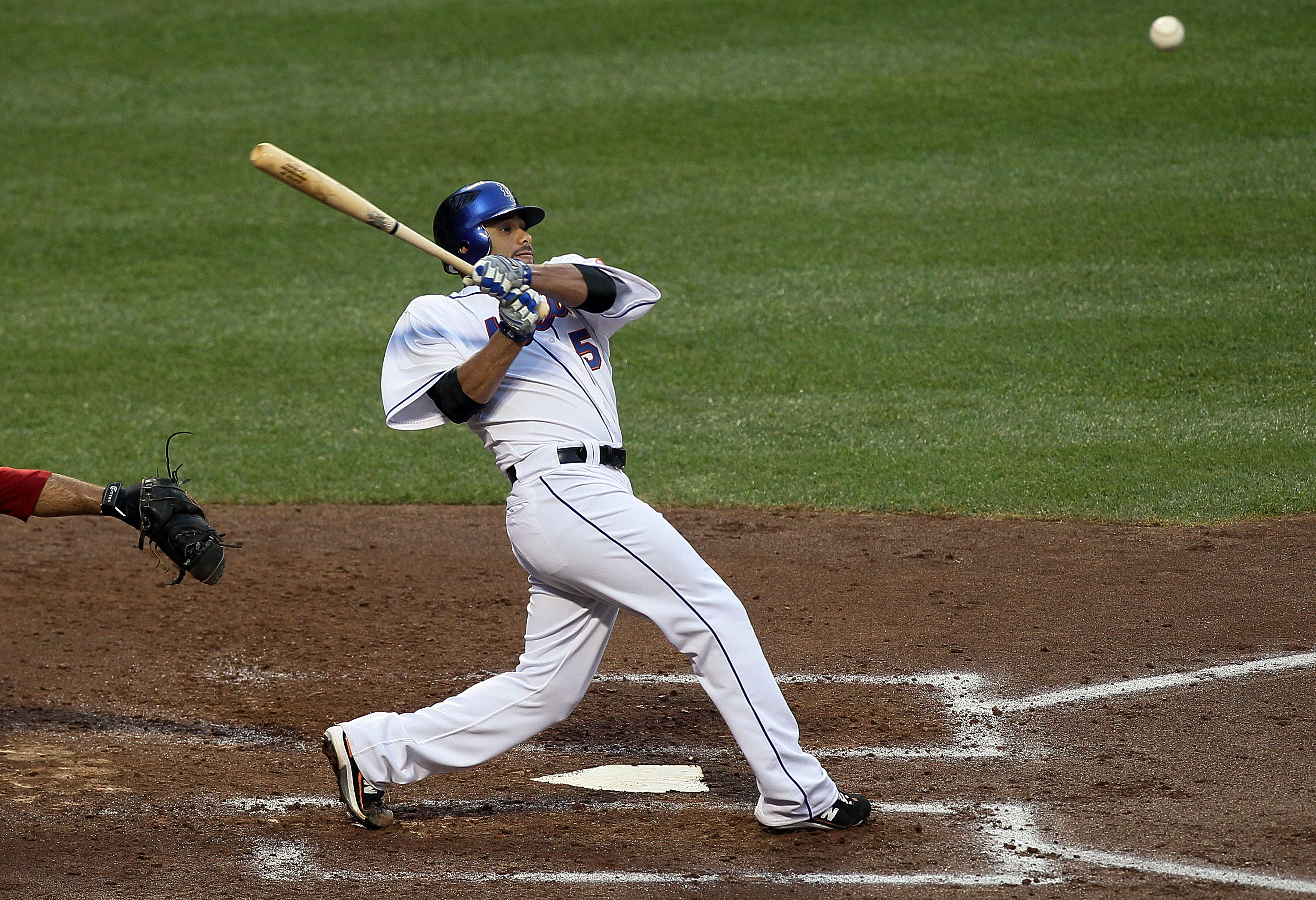 Santana hits his first career home run in 2010 