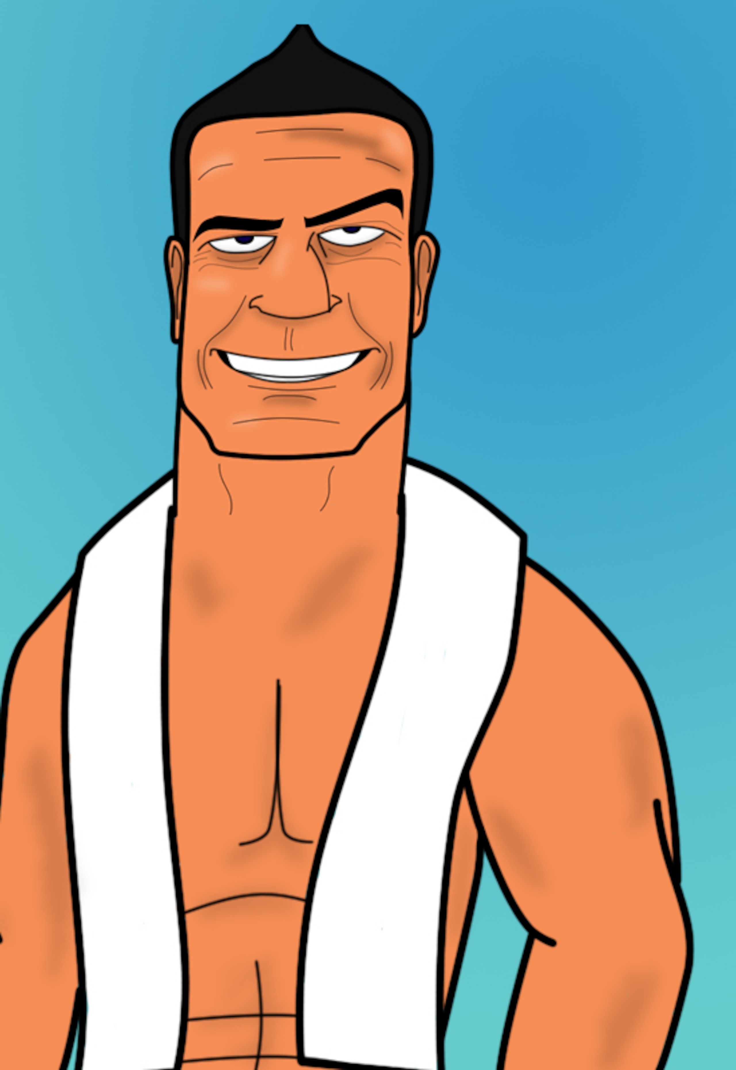 The only photo I could find of ADR without his nuts showing.