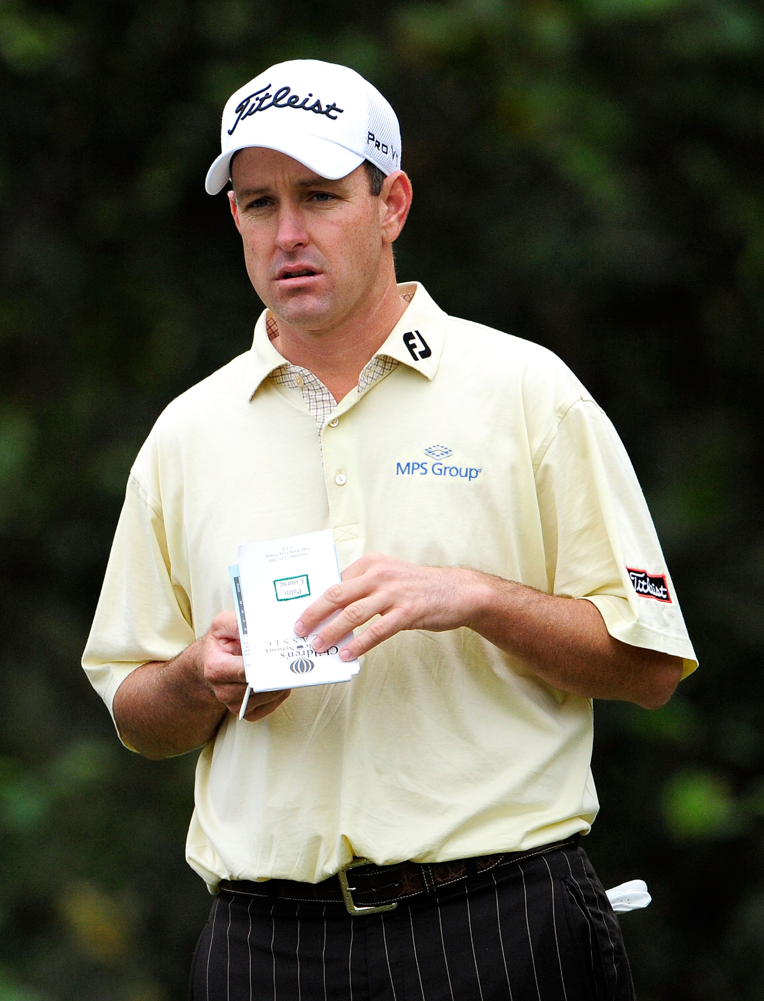 LAKE BUENA VISTA, FL - NOVEMBER 12:  Jeff Klauk looks on from the 11th hole during the first round of the Children's Miracle Network Classic at the Disney Palm and Magnolia courses on November 12, 2009 in Lake Buena Vista, Florida.  (Photo by Sam Greenwoo