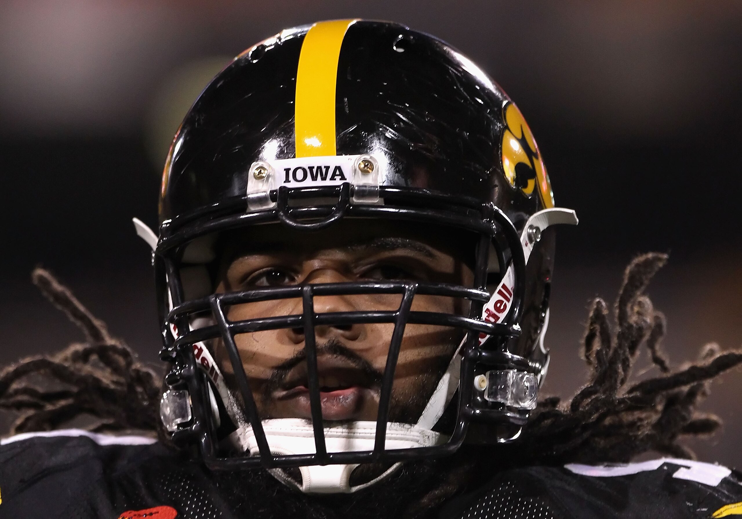 TEMPE, AZ - DECEMBER 28: Defensive end Adrian Clayborn #94 of the Iowa Hawkeyes warms up before the Insight Bowl against the Missouri Tigers at Sun Devil Stadium on December 28, 2010 in Tempe, Arizona. (Photo by Christian Petersen/Getty Images) TEMPE, AZ - DECEMBER 28: Defensive end Adrian Clayborn #94 of the Iowa Hawkeyes warms up before the Insight Bowl against the Missouri Tigers at Sun Devil Stadium on December 28, 2010 in Tempe, Arizona. (Photo by Christian Petersen/Getty Images)