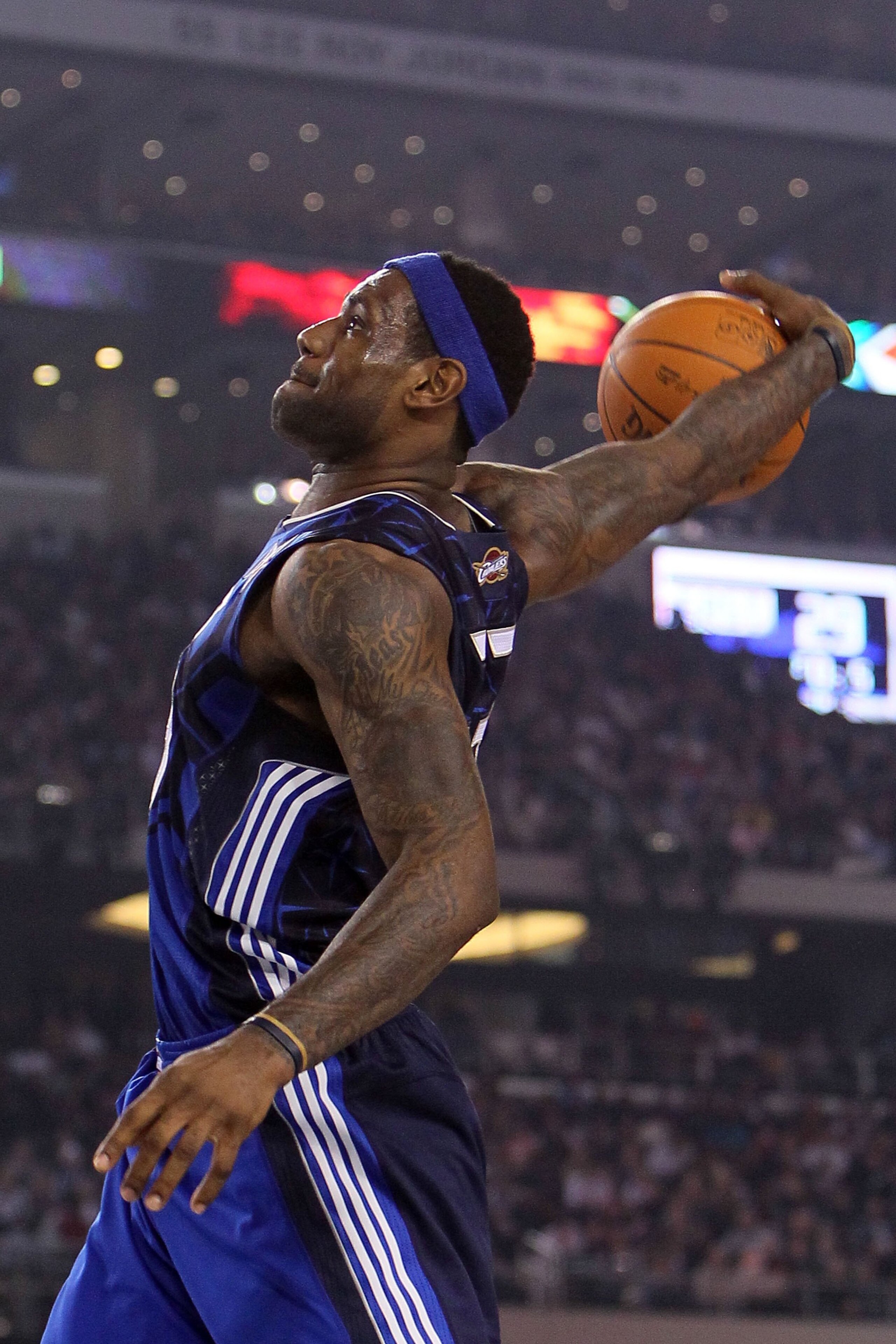 ARLINGTON, TX - FEBRUARY 14:  LeBron James #23 of the Eastern Conference goes up for a shot against the Western Conference during the first half of the NBA All-Star Game, part of 2010 NBA All-Star Weekend at Cowboys Stadium on February 14, 2010 in Arlingt