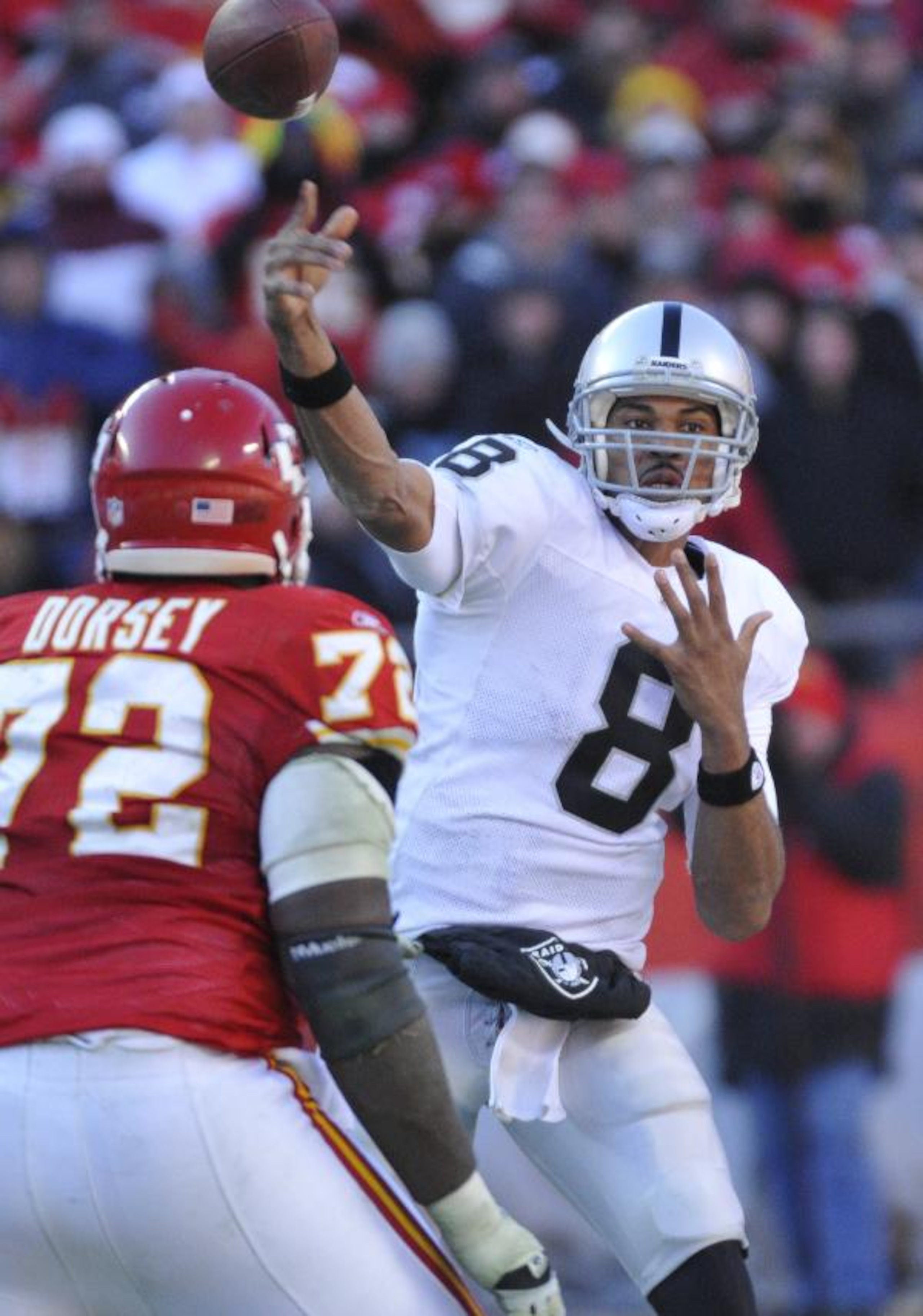 Jason Campbell is finally getting comfortable in the Oakland offense. Jason Campbell is finally getting comfortable in the Oakland offense.