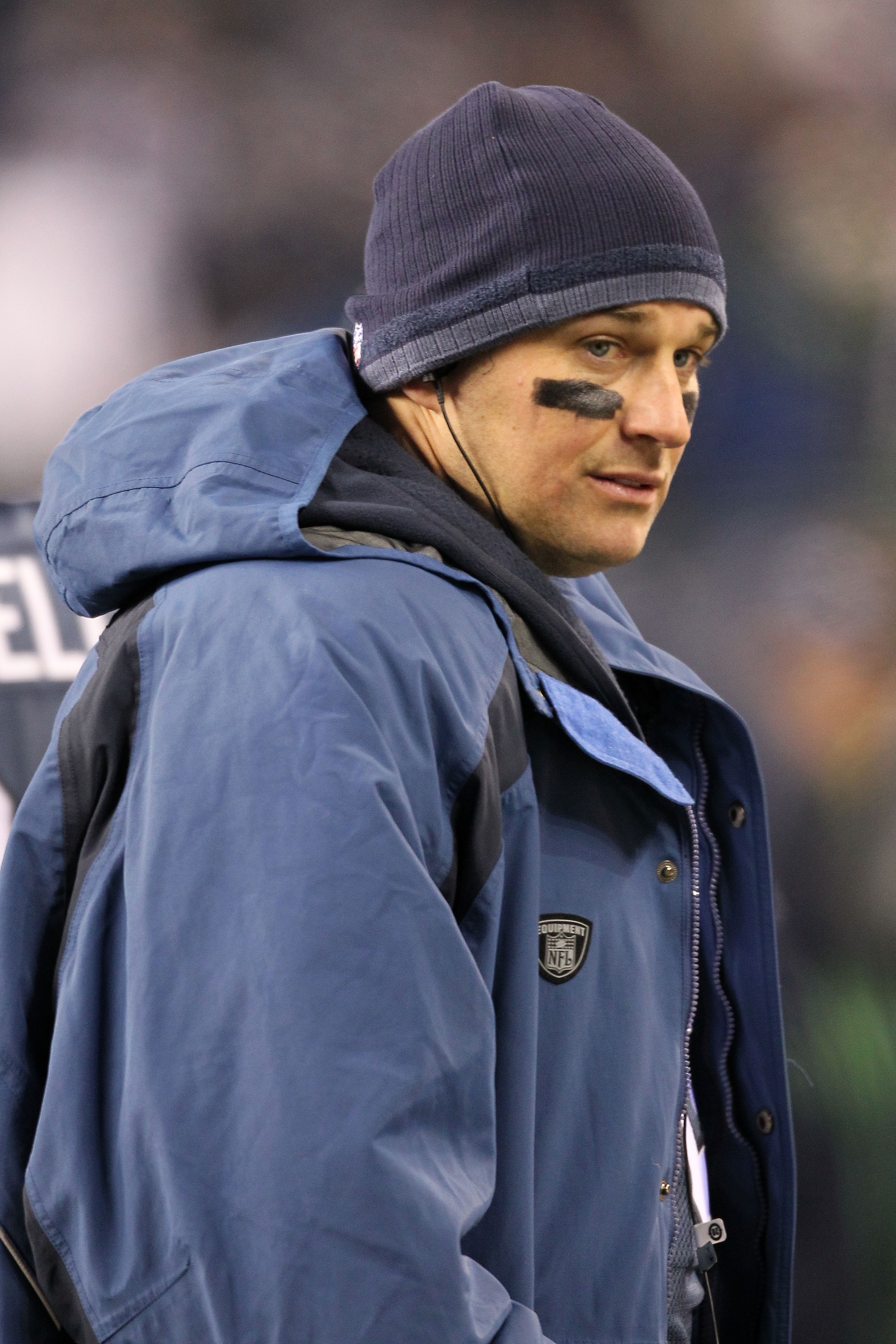 SEATTLE, WA - JANUARY 02:  Quarterback Matt Hasselbeck #8 of the Seattle Seahawks stands on the sidelines during their game against the St. Louis Rams at Qwest Field on January 2, 2011 in Seattle, Washington.  (Photo by Otto Greule Jr/Getty Images)