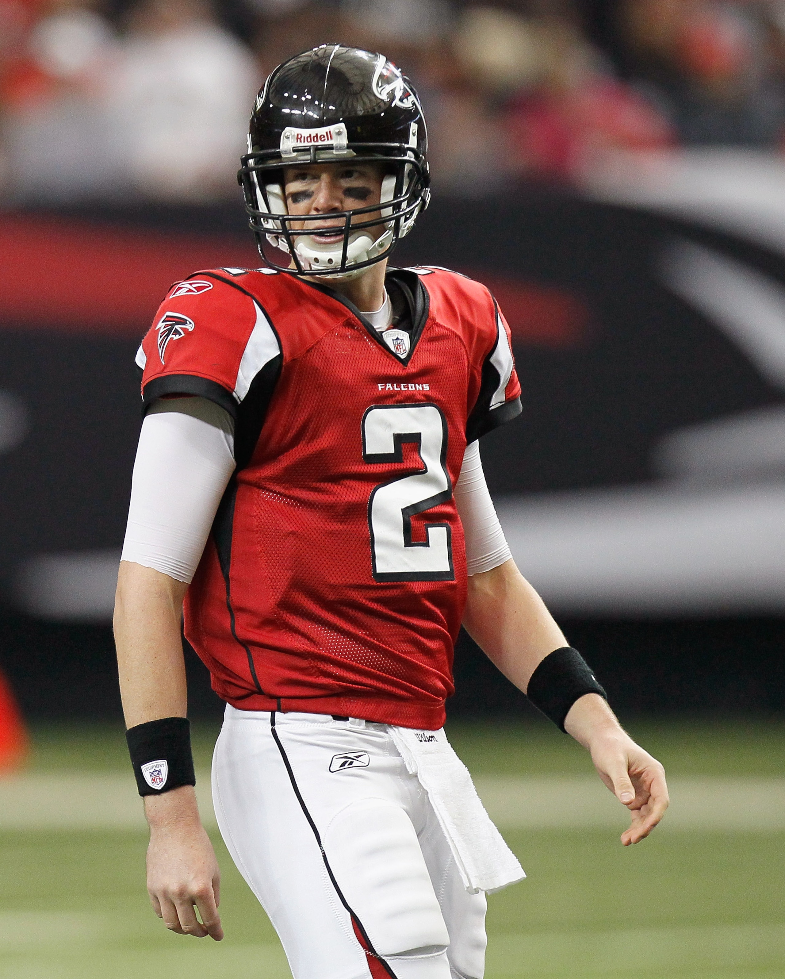 ATLANTA, GA - JANUARY 02: Quarterback Matt Ryan #2 of the Atlanta Falcons waits for a play call against the Carolina Panthers at Georgia Dome on January 2, 2011 in Atlanta, Georgia. (Photo by Kevin C. Cox/Getty Images) ATLANTA, GA - JANUARY 02: Quarterback Matt Ryan #2 of the Atlanta Falcons waits for a play call against the Carolina Panthers at Georgia Dome on January 2, 2011 in Atlanta, Georgia. (Photo by Kevin C. Cox/Getty Images)