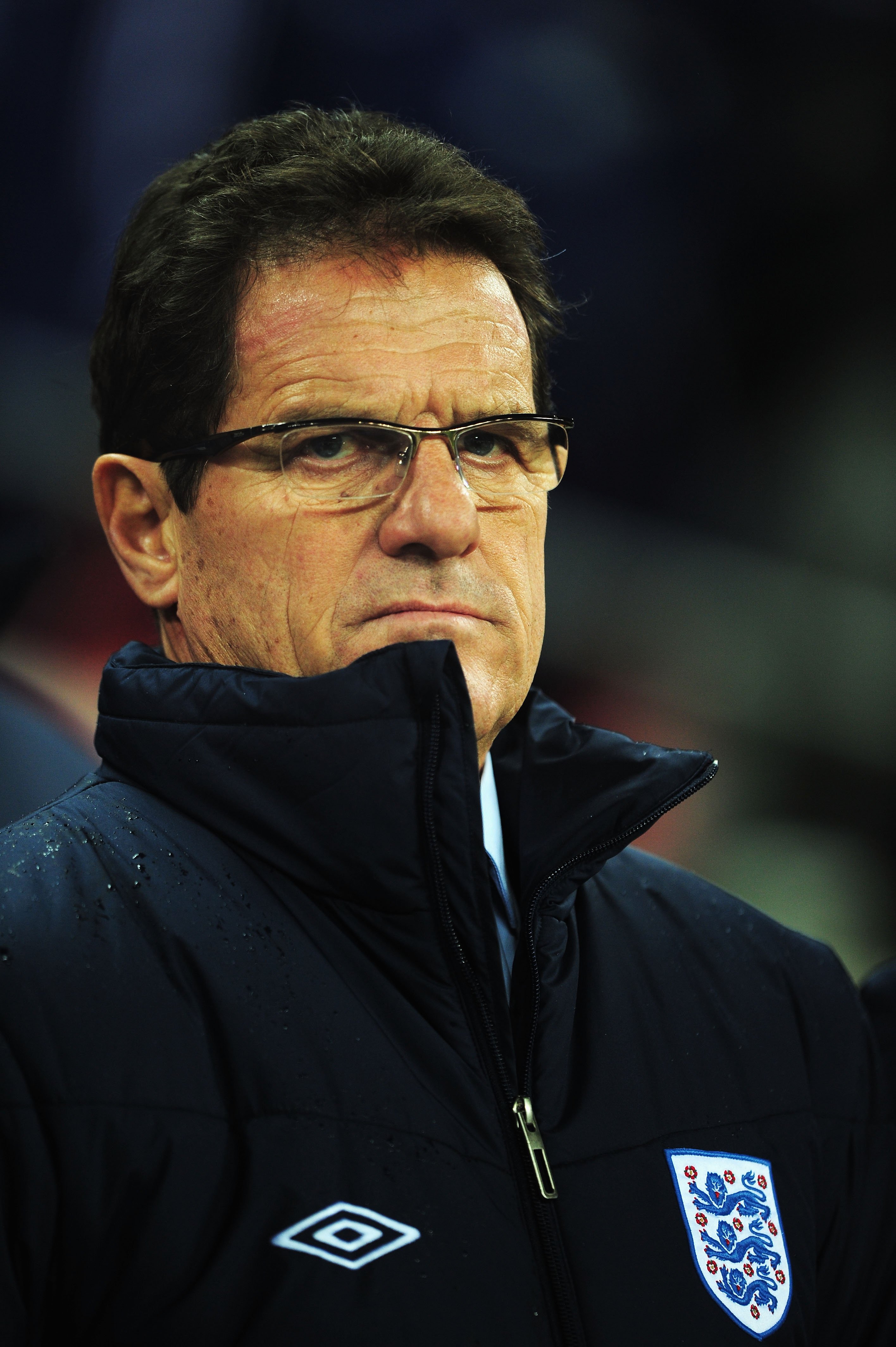 LONDON, ENGLAND - NOVEMBER 17:  Fabio Capello manager of England looks on prior to the international friendly match between England and France at Wembley Stadium on November 17, 2010 in London, England.  (Photo by Shaun Botterill/Getty Images)