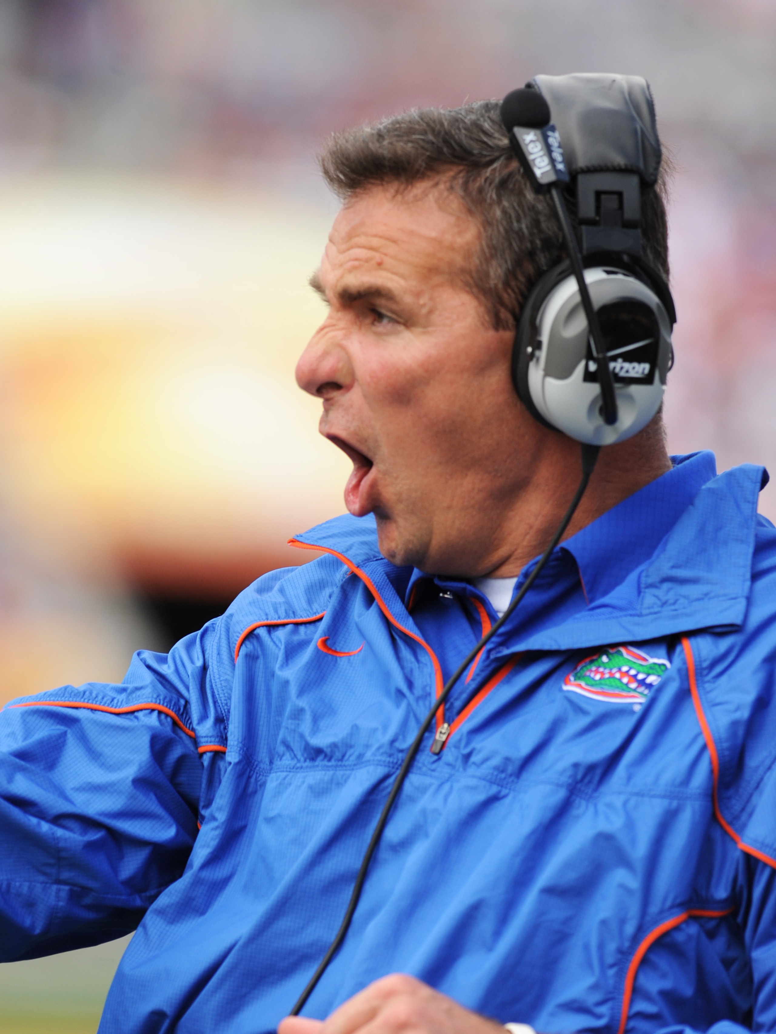 TAMPA, FL - JANUARY 1: Coach Urban Meyer of the Florida Gators directs play against the Penn State Nittany Lions January 1, 2011 in the 25th Outback Bowl at Raymond James Stadium in Tampa, Florida. (Photo by Al Messerschmidt/Getty Images) TAMPA, FL - JANUARY 1: Coach Urban Meyer of the Florida Gators directs play against the Penn State Nittany Lions January 1, 2011 in the 25th Outback Bowl at Raymond James Stadium in Tampa, Florida. (Photo by Al Messerschmidt/Getty Images)