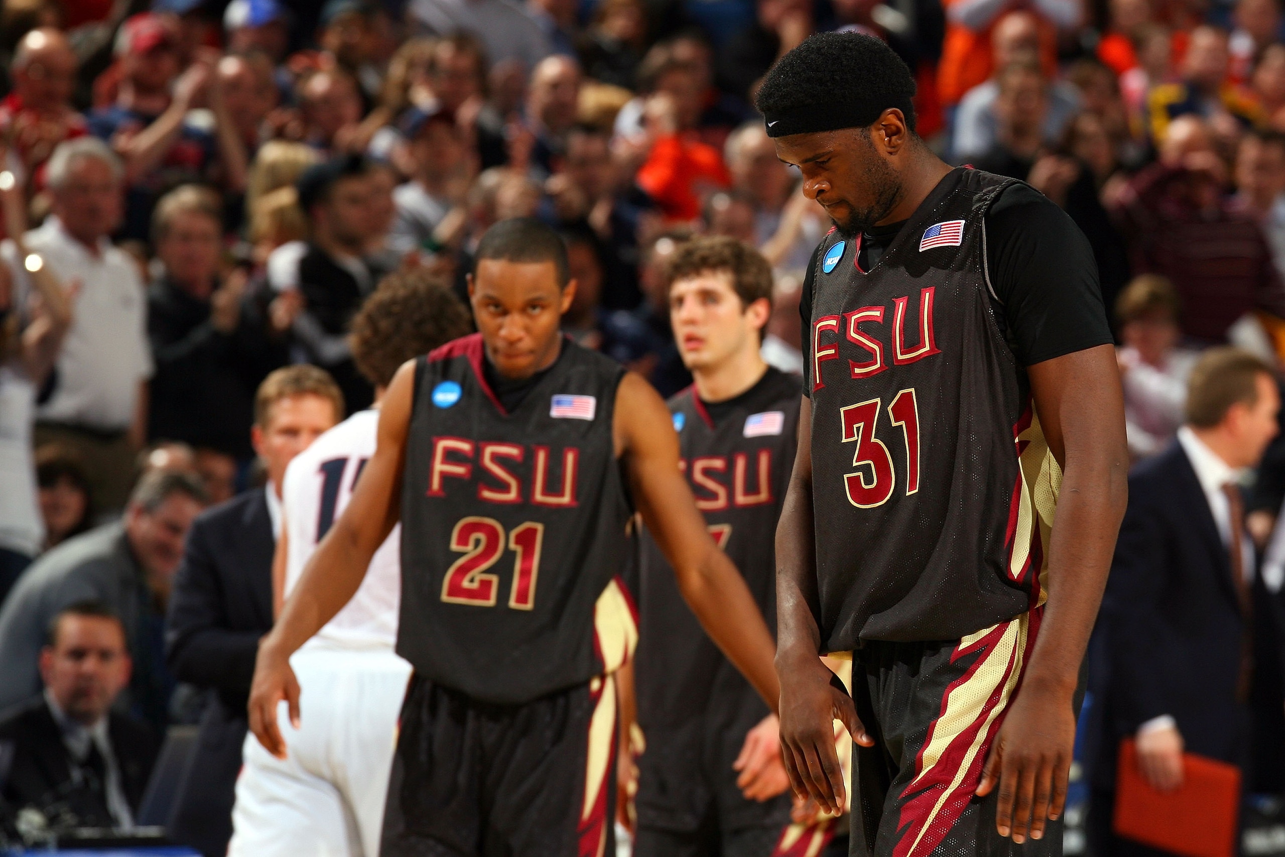 BUFFALO, NY - MARCH 19:  Chris Singleton #31 of the Florida State Seminoles looks on towards the end of the game against the Gonzaga Bulldogs during the first round of the 2010 NCAA men's basketball tournament at HSBC Arena on March 19, 2010 in Buffalo, N