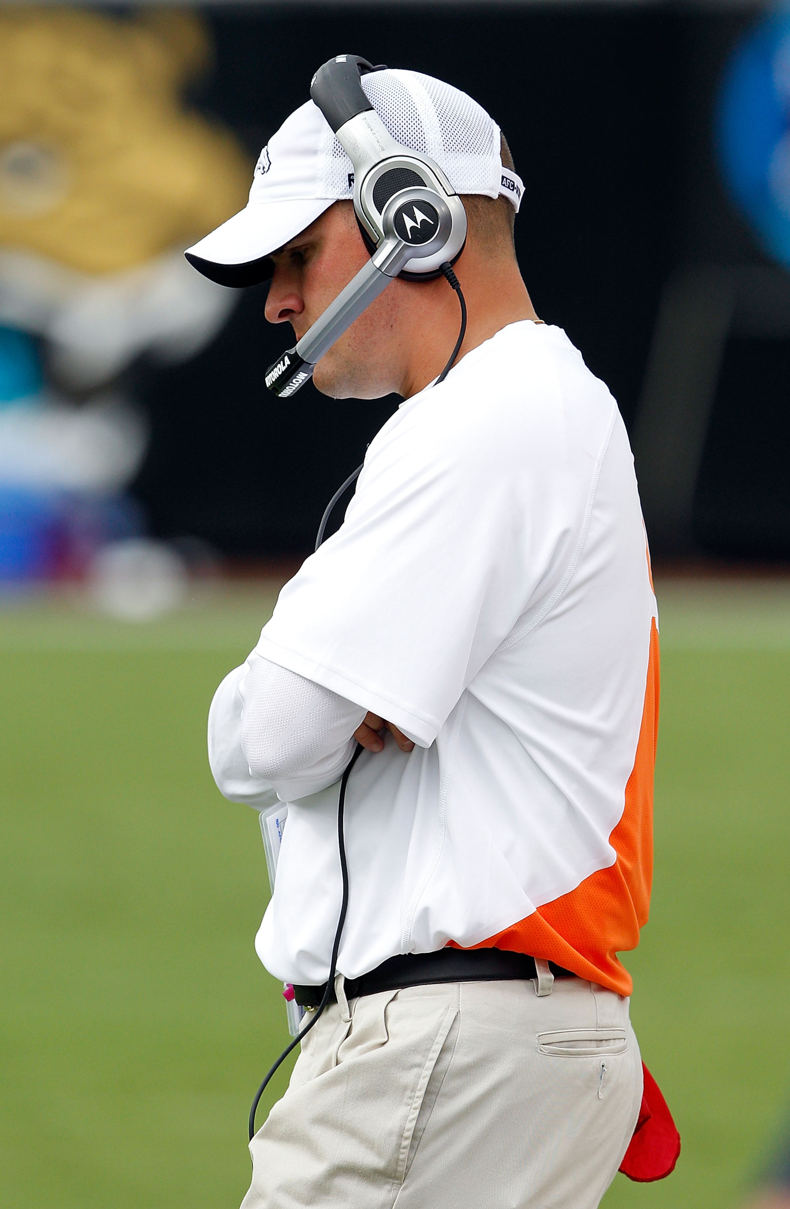 JACKSONVILLE, FL - SEPTEMBER 12: 12: Head coach Josh McDaniels of the Denver Broncos watches the action during the NFL season opener game against the Jacksonville Jaguars at EverBank Field on September 12, 2010 in Jacksonville, Florida. (Photo by Sam G JACKSONVILLE, FL - SEPTEMBER 12: 12: Head coach Josh McDaniels of the Denver Broncos watches the action during the NFL season opener game against the Jacksonville Jaguars at EverBank Field on September 12, 2010 in Jacksonville, Florida. (Photo by Sam G