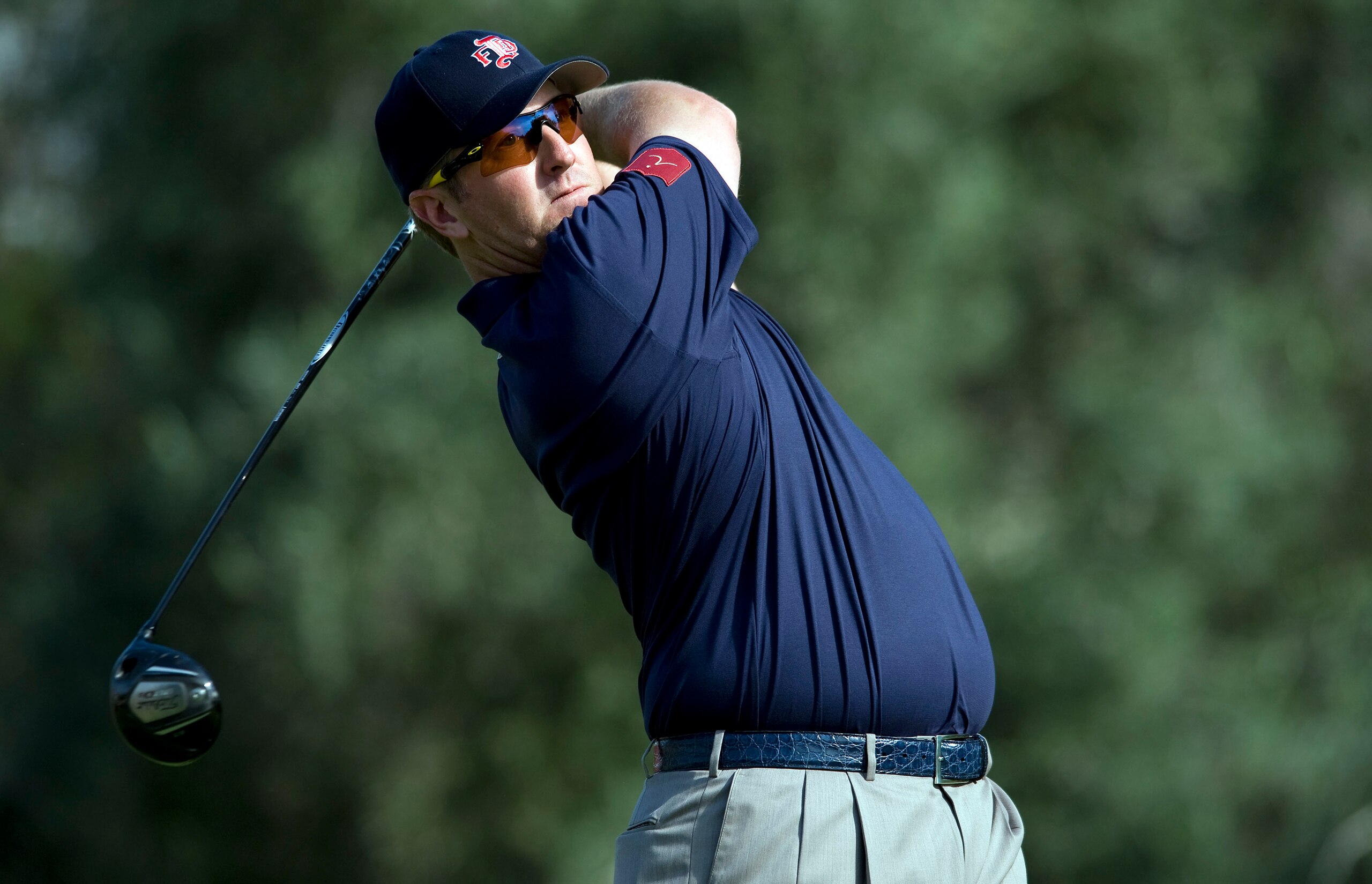 LAS VEGAS, NV - OCTOBER 23: David Duval hits his tee shot on the 16th hole during the third round of the Justin Timberlake Shriners Hospitals for Children Open on October 23, 2010 in Las Vegas, Nevada. (Photo by Steve Dykes/Getty Images)
