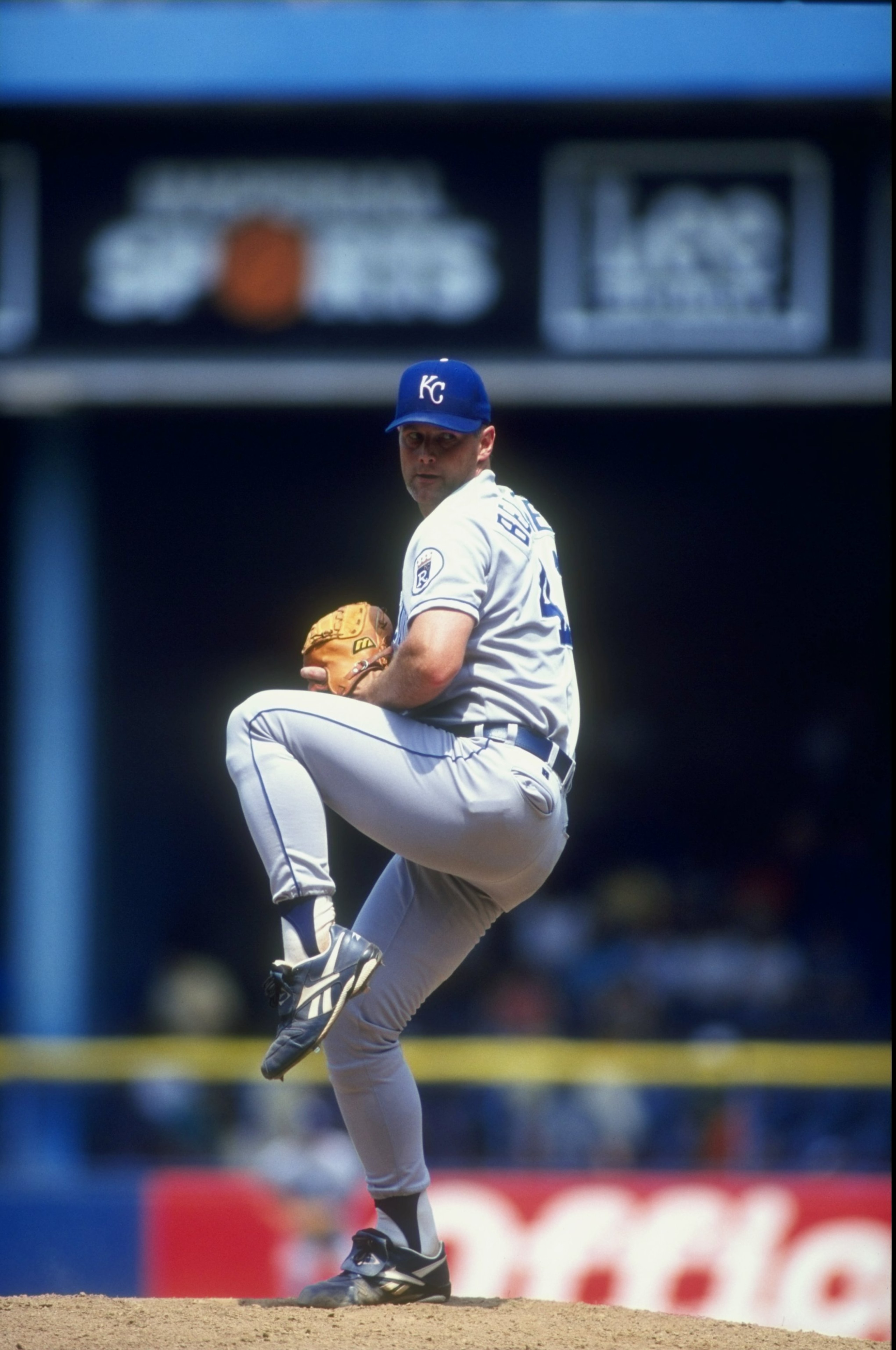 14 Jul 1998:  Pitcher Tim Belcher #41 of the Kansas City Royals in action during a game against the Detroit Tigers at Tiger Stadium in Detroit, Michigan.  The Tigers defeated the Royals 8-3. Mandatory Credit: Rick Stewart  /Allsport