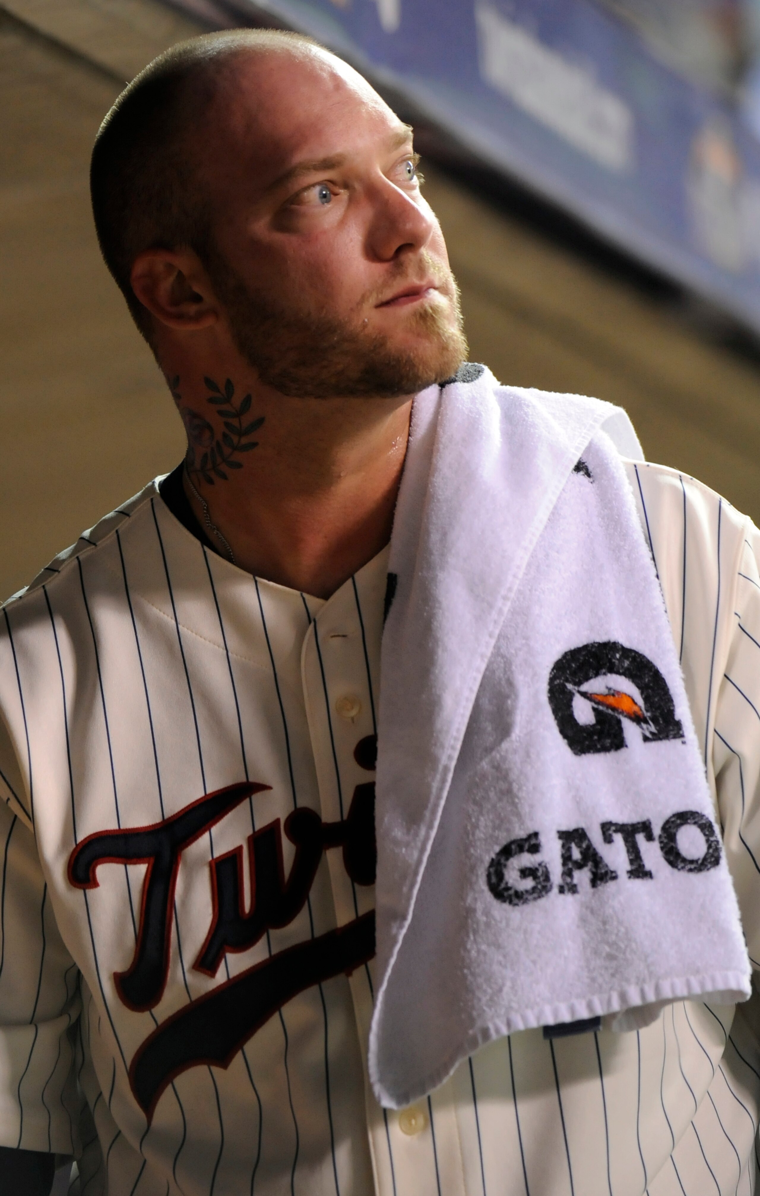MINNEAPOLIS, MN - OCTOBER 7: Jon Rauch #60 of the Minnesota Twins in the dugout during game two of the ALDS game against the Jon Rauch on October 7, 2010 at Target Field in Minneapolis, Minnesota. (Photo by Hannah Foslien /Getty Images)