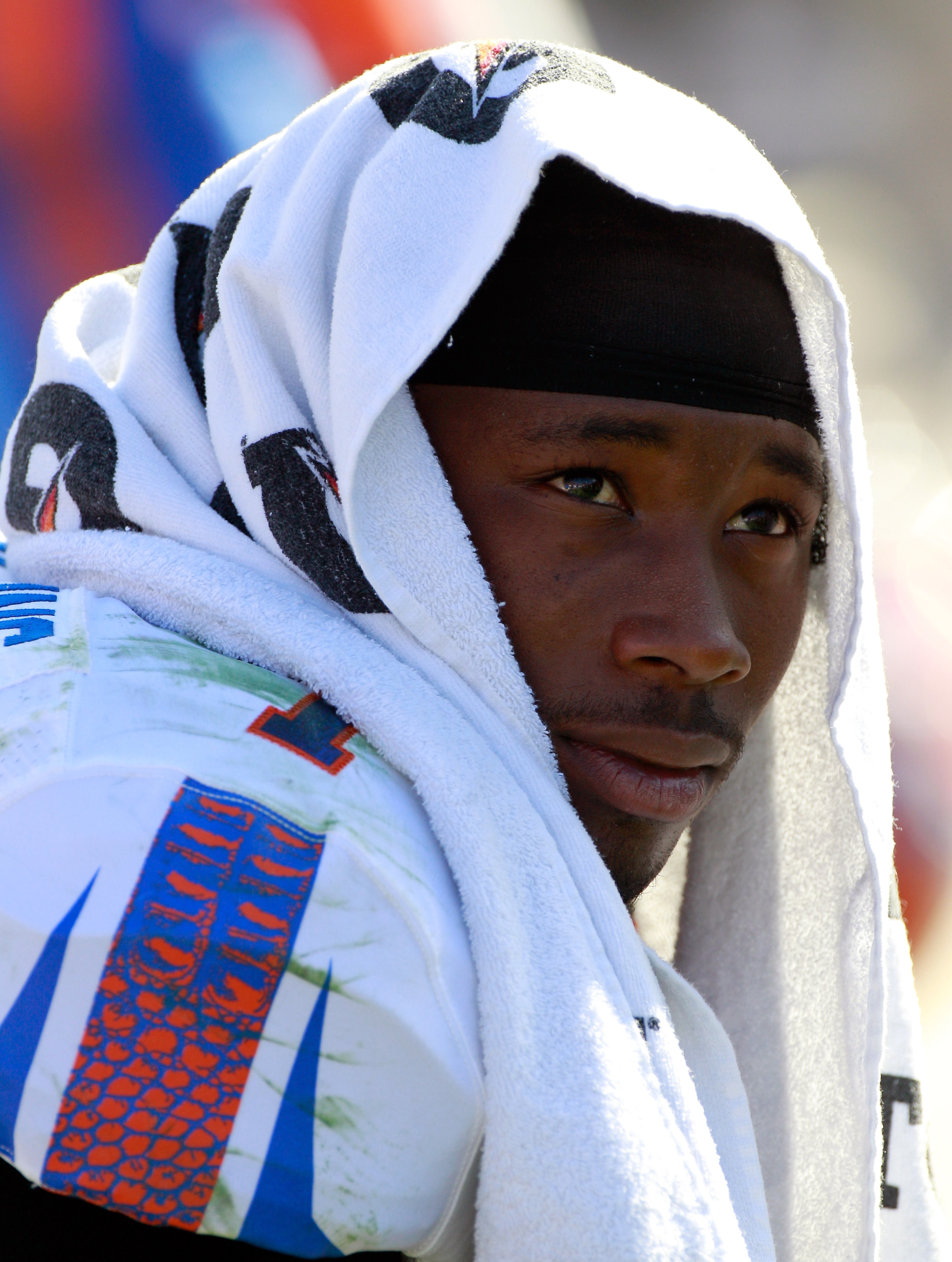 JACKSONVILLE, FL - OCTOBER 30:  Janoris Jenkins #1 of the Florida Gators watches the action during the game against the Georgia Bulldogs at EverBank Field on October 30, 2010 in Jacksonville, Florida.  (Photo by Sam Greenwood/Getty Images)