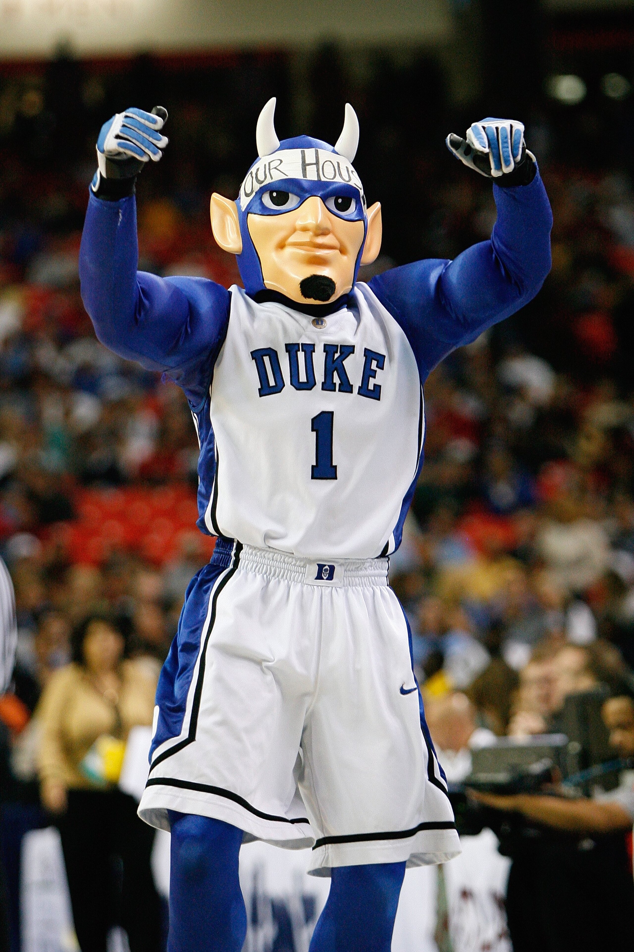 ATLANTA - MARCH 15: The Duke Blue Devils mascot performs against the Florida State Seminoles during the championship game of the 2009 ACC Men's Basketball Tournament on March 15, 2009 at the Georgia Dome in Atlanta, Georgia. (Photo by Kevin C. Cox/Getty ATLANTA - MARCH 15: The Duke Blue Devils mascot performs against the Florida State Seminoles during the championship game of the 2009 ACC Men's Basketball Tournament on March 15, 2009 at the Georgia Dome in Atlanta, Georgia. (Photo by Kevin C. Cox/Getty