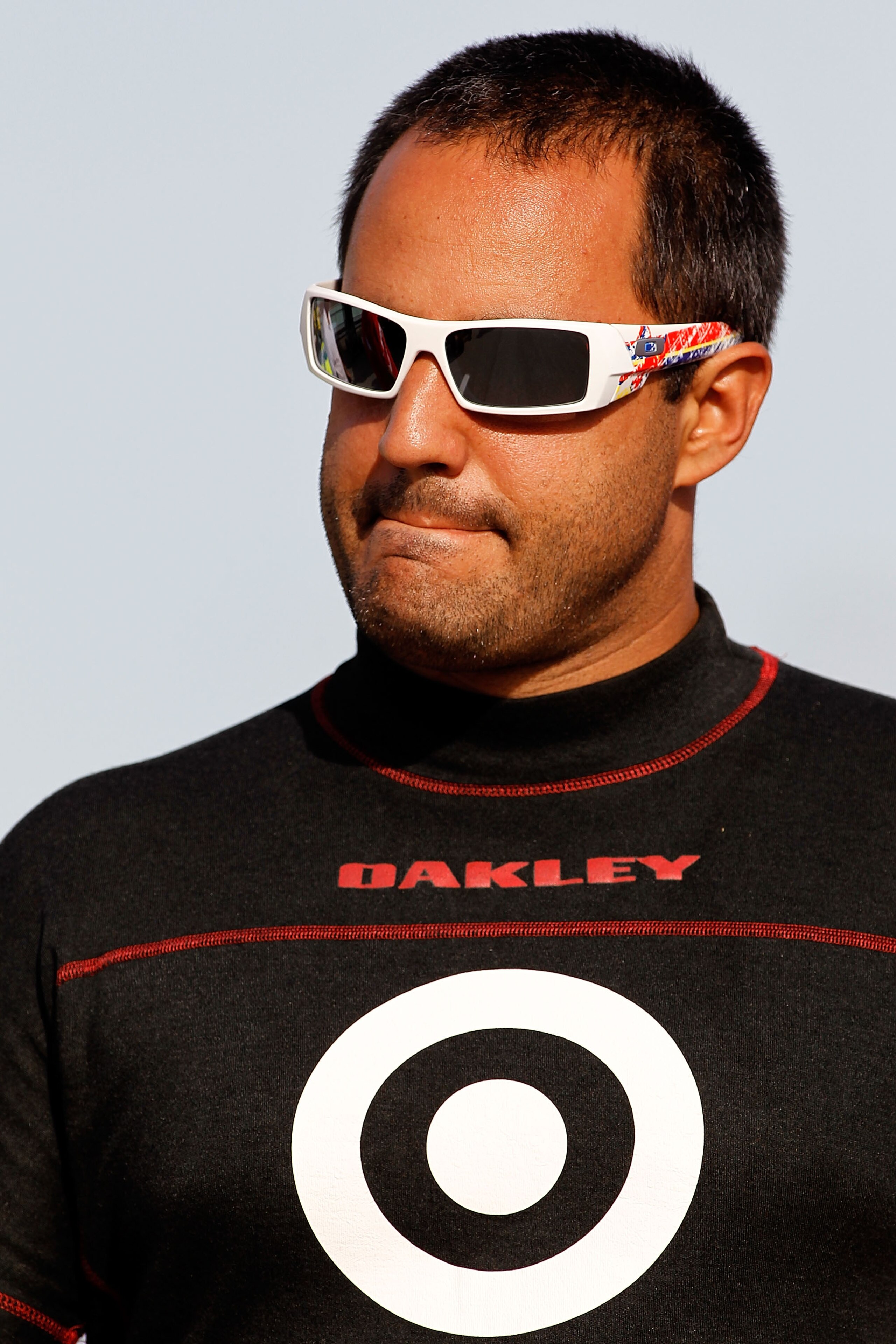 HOMESTEAD, FL - NOVEMBER 19:  Juan Pablo Montoya, driver of the #42 Target Chevrolet, stands on the grid during qualifying for the NASCAR Sprint Cup Series Ford 400 at Homestead-Miami Speedway on November 19, 2010 in Homestead, Florida.  (Photo by Todd Wa