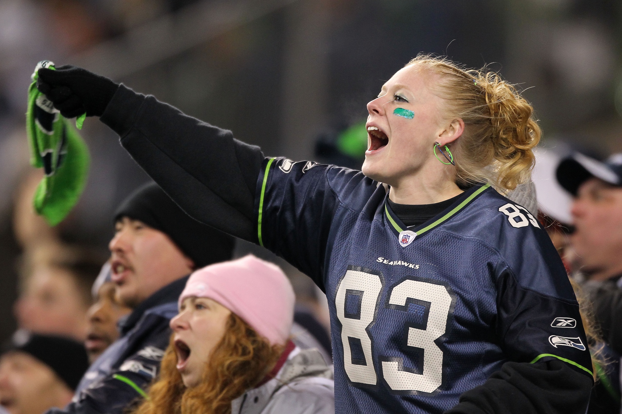 SEATTLE, WA - JANUARY 02: A fan of the Seattle Seahawks cheers during their game against the St. Louis Rams at Qwest Field on January 2, 2011 in Seattle, Washington. (Photo by Otto Greule Jr/Getty Images) SEATTLE, WA - JANUARY 02: A fan of the Seattle Seahawks cheers during their game against the St. Louis Rams at Qwest Field on January 2, 2011 in Seattle, Washington. (Photo by Otto Greule Jr/Getty Images)