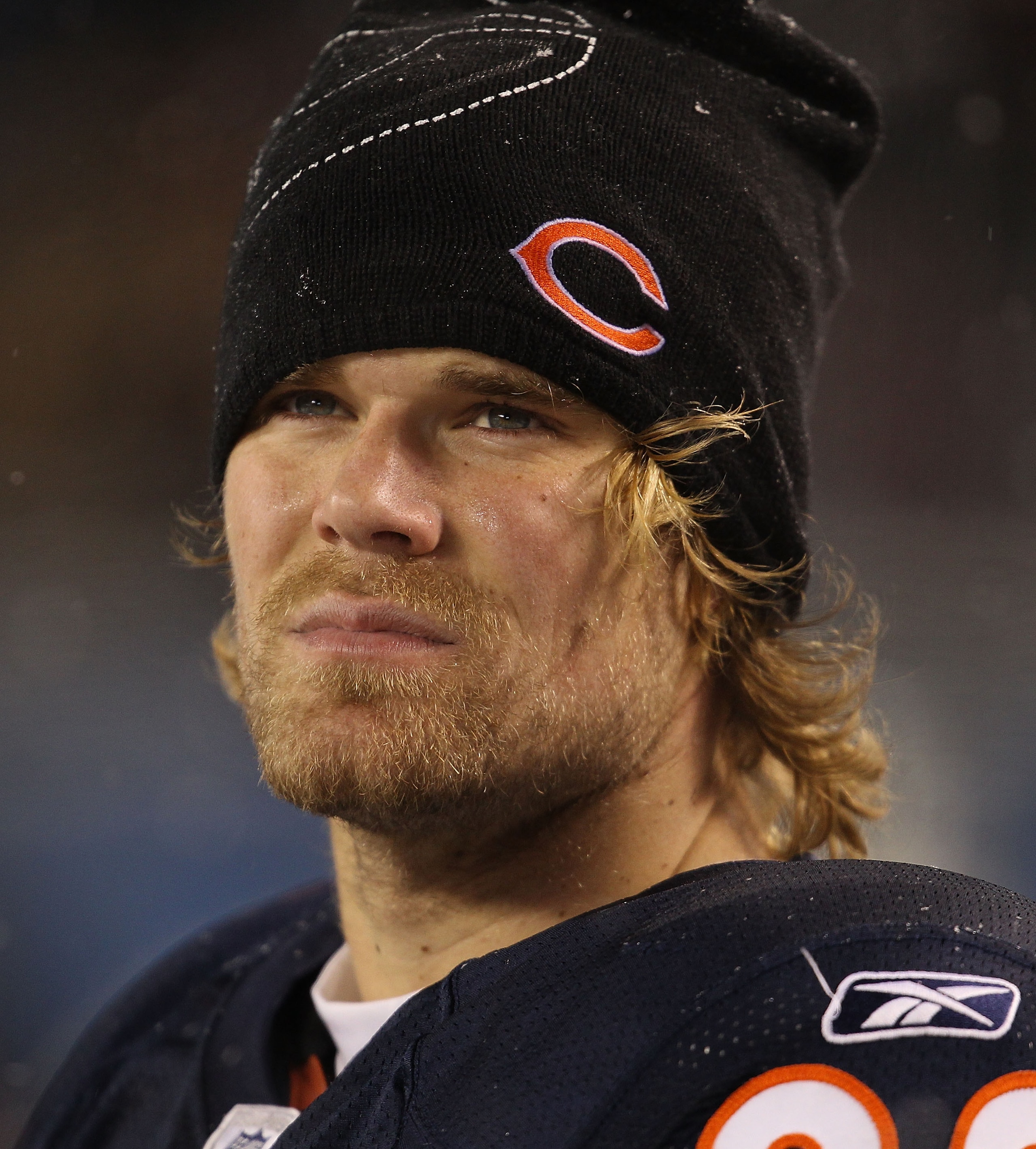 CHICAGO - DECEMBER 12: Greg Olsen #82 of the Chicago Bears waits on the sidelines for the final seconds of a game against the New England Patriots at Soldier Field on December 12, 2010 in Chicago, Illinois. The Patriots defeated the Bears 36-7. (Photo by CHICAGO - DECEMBER 12: Greg Olsen #82 of the Chicago Bears waits on the sidelines for the final seconds of a game against the New England Patriots at Soldier Field on December 12, 2010 in Chicago, Illinois. The Patriots defeated the Bears 36-7. (Photo by