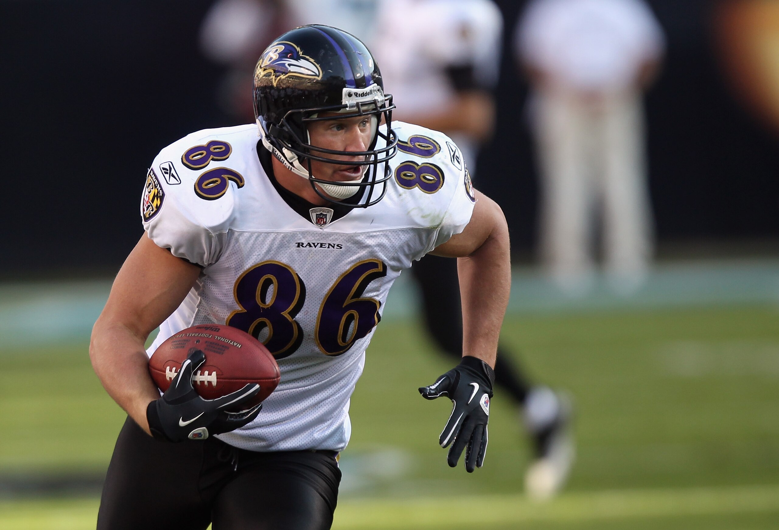 CHARLOTTE, NC - NOVEMBER 21: Todd Heap #86 of the Baltimore Ravens against the Carolina Panthers at Bank of America Stadium on November 21, 2010 in Charlotte, North Carolina. (Photo by Streeter Lecka/Getty Images) CHARLOTTE, NC - NOVEMBER 21: Todd Heap #86 of the Baltimore Ravens against the Carolina Panthers at Bank of America Stadium on November 21, 2010 in Charlotte, North Carolina. (Photo by Streeter Lecka/Getty Images)