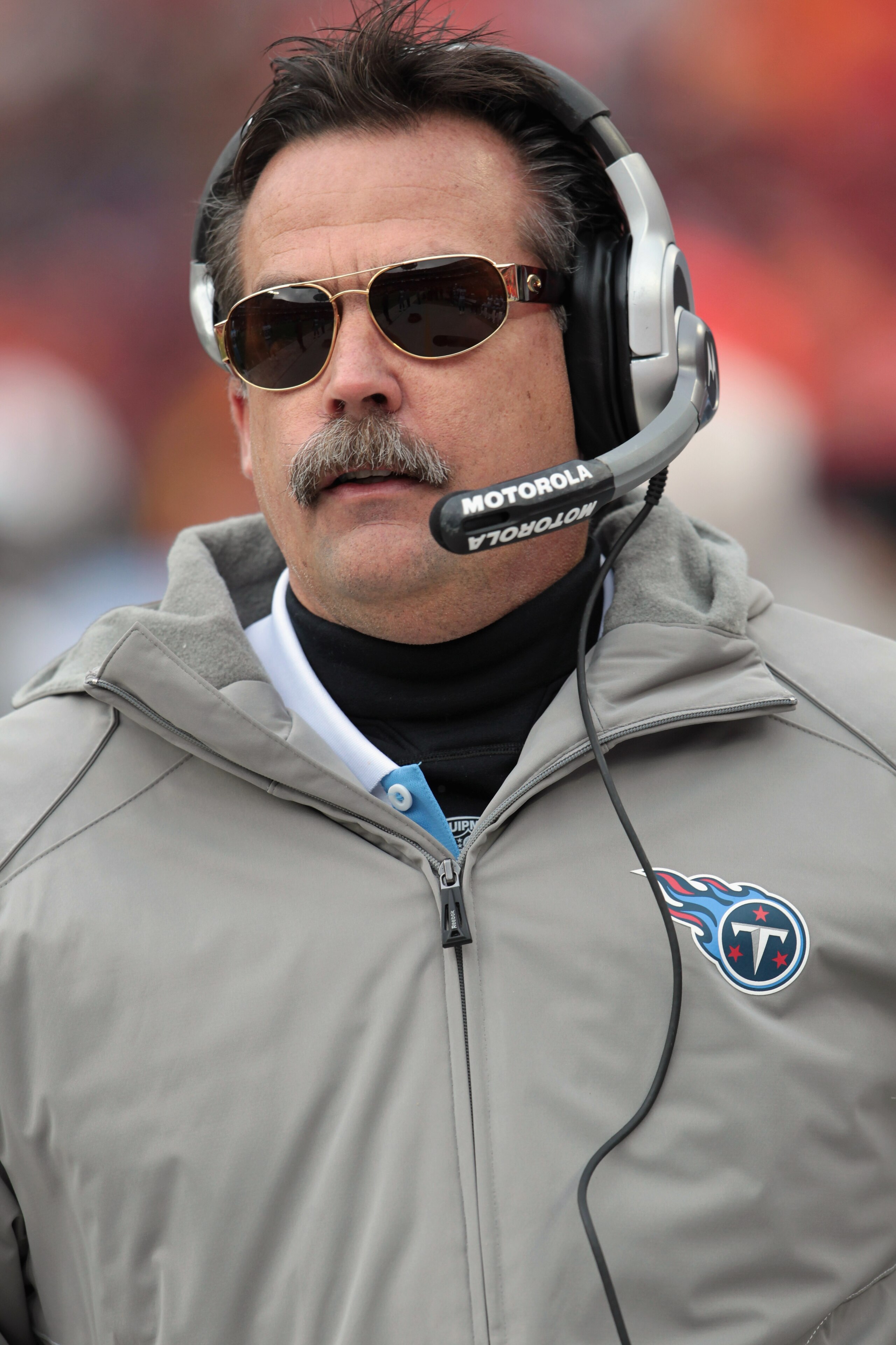 KANSAS CITY, MO - DECEMBER 26:  Head coach Jeff Fisher of the Tennessee Titans looks on from the sidelines during the game against the Kansas City Chiefs on December 26, 2010 at Arrowhead Stadium in Kansas City, Missouri.  (Photo by Jamie Squire/Getty Ima