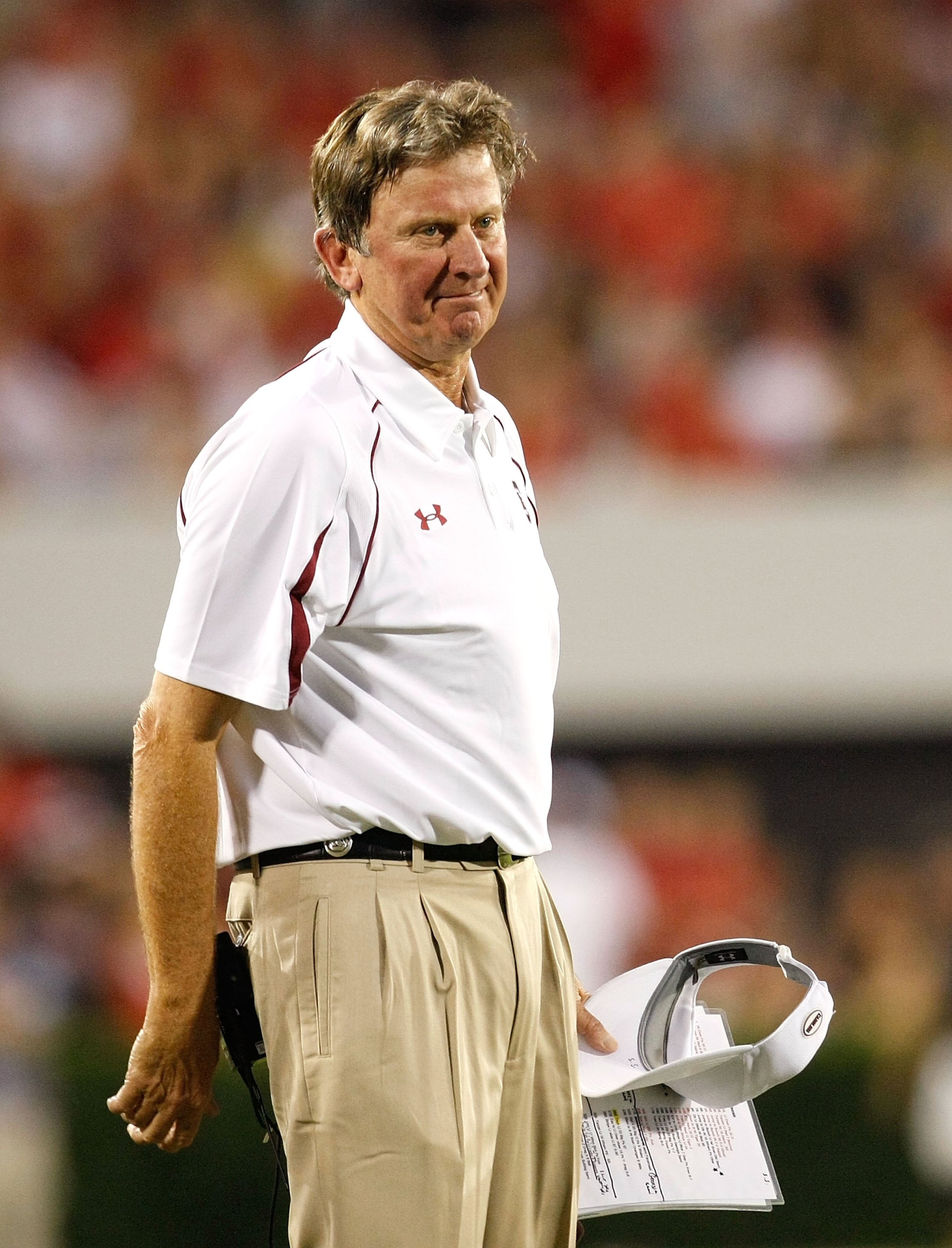 ATHENS, GA - SEPTEMBER 12:  Head coach Steve Spurrier of the South Carolina Gamecocks against the Georgia Bulldogs at Sanford Stadium on September 12, 2009 in Athens, Georgia.  (Photo by Kevin C. Cox/Getty Images)