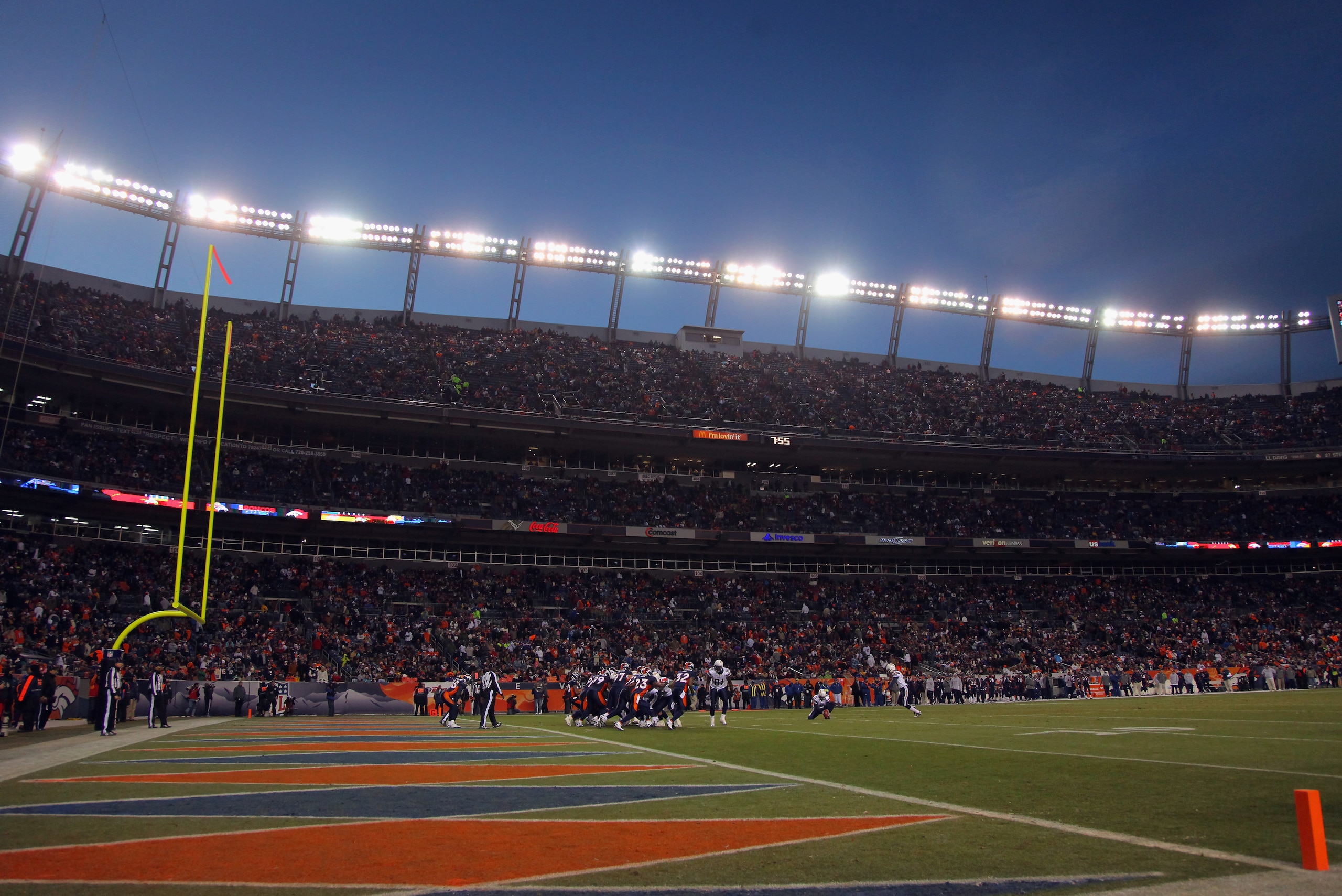 DENVER - JANUARY 02:  General view of the stadium as the Denver Broncos face the San Diego Chargers at INVESCO Field at Mile High on January 2, 2011 in Denver, Colorado. The Chargers defeated the Broncos 33-28.  (Photo by Doug Pensinger/Getty Images)