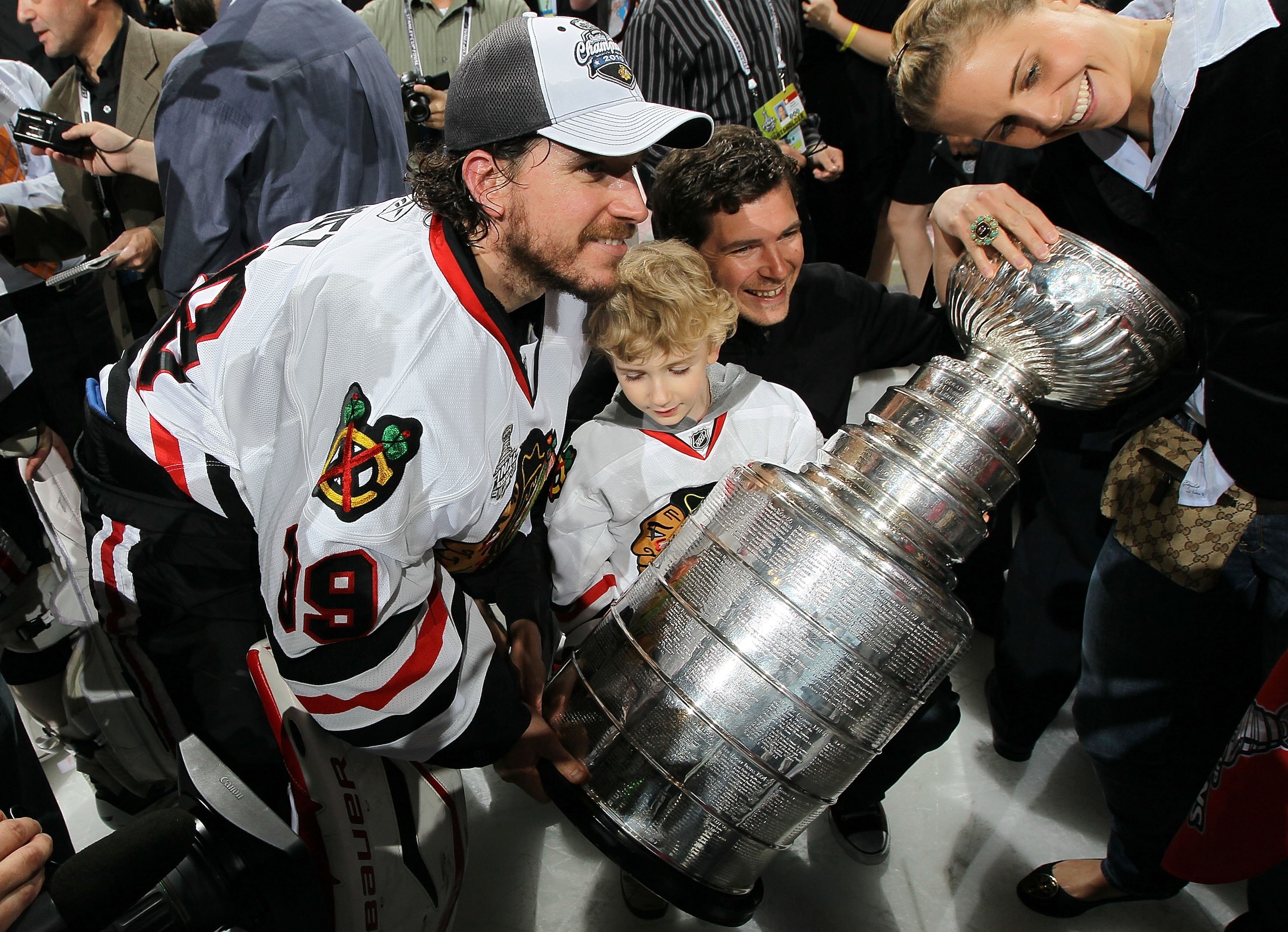 PHILADELPHIA - JUNE 09:  Cristobal Huet #39 of the Chicago Blackhawks hoists the Stanley Cup after teammate Patrick Kane scored the game-winning goal in overtime to defeat the Philadelphia Flyers 4-3 and win the Stanley Cup in Game Six of the 2010 NHL Sta