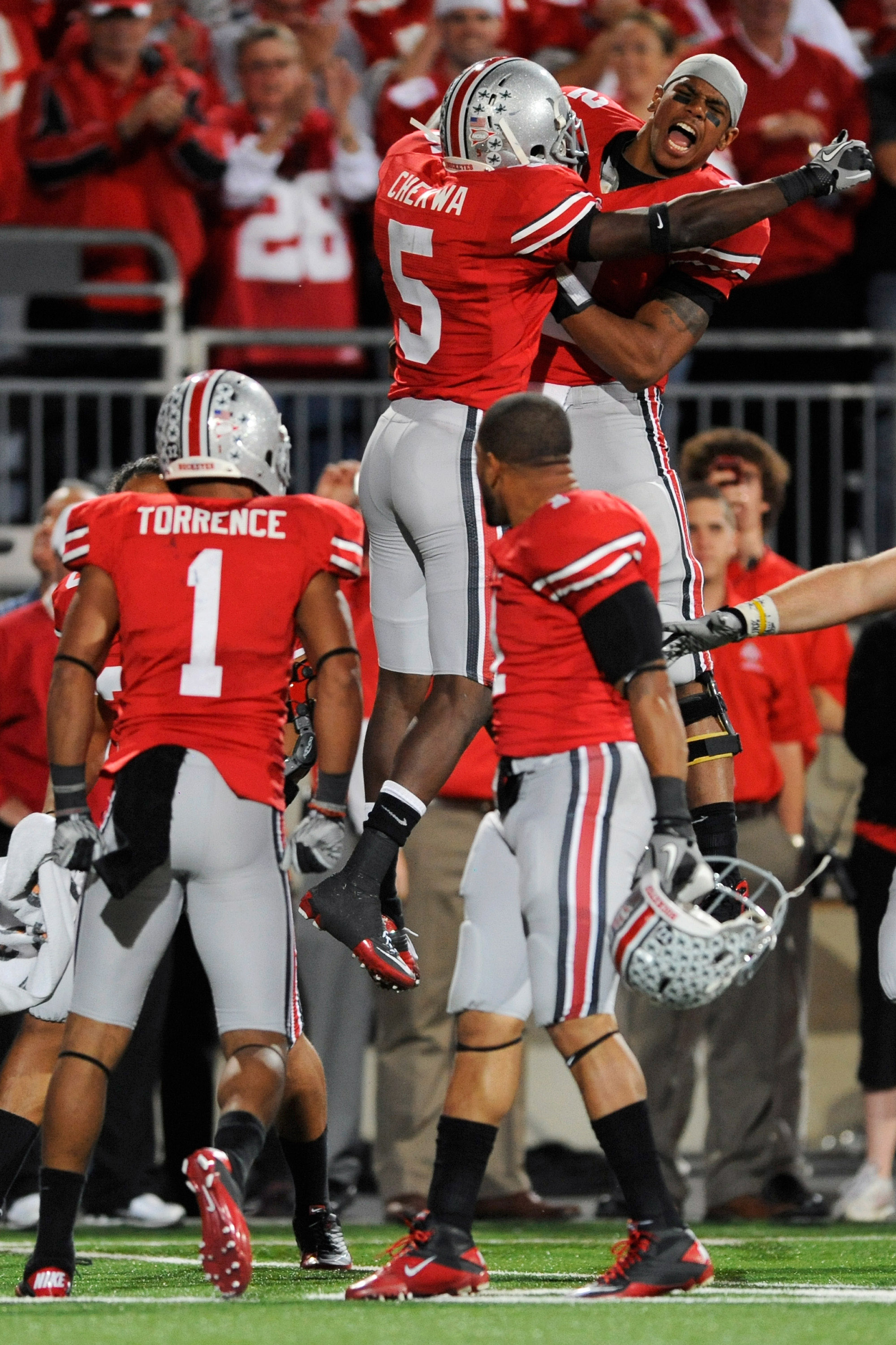 January 4, 2011: Terrelle Pryor (2) escapes pursuing defensivemen during  the NCAA Sugar Bowl game between the Arkansas Razorbacks and The Ohio State  Buckeyes. Ohio State won 31-26 at The Louisianna Superdome