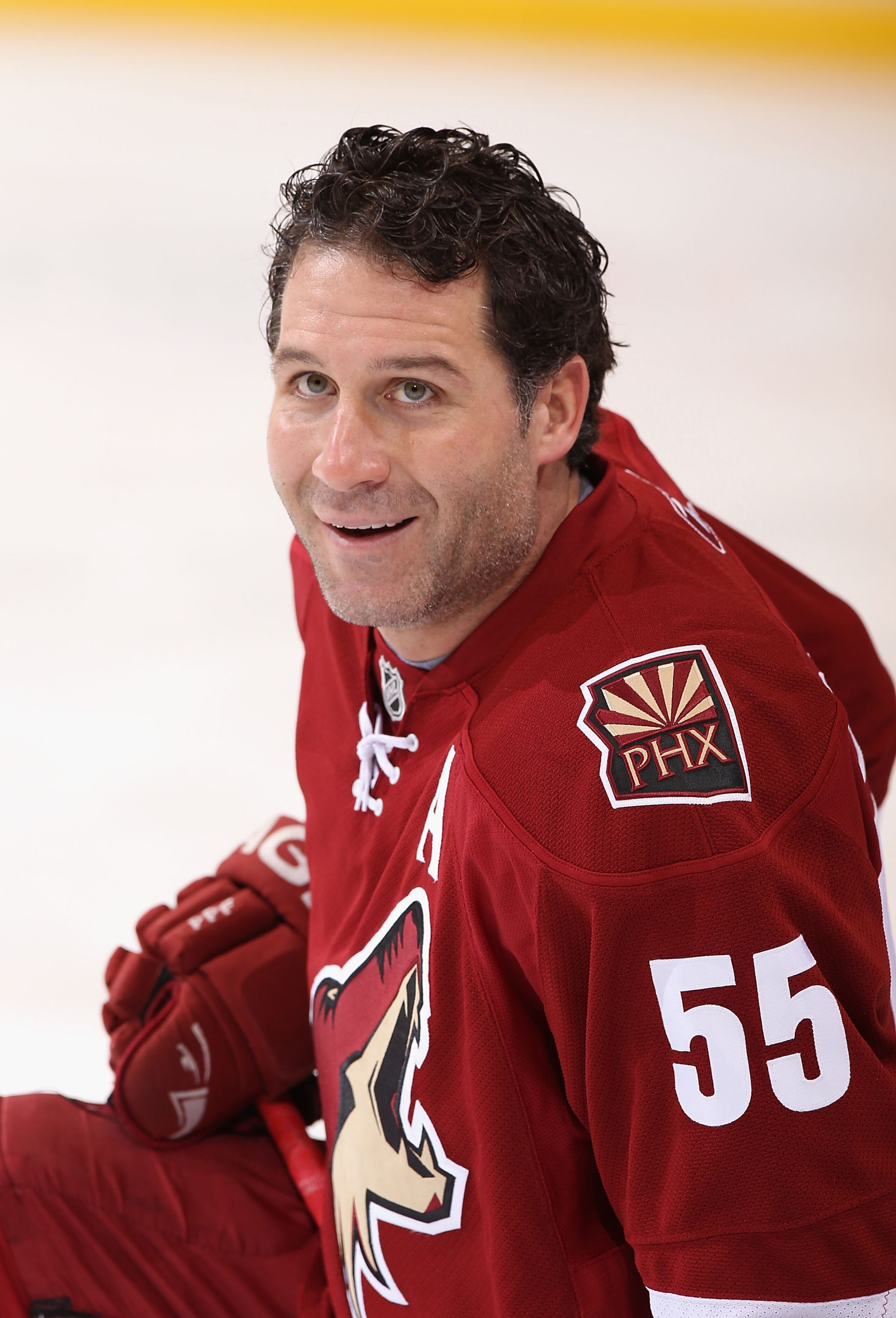 GLENDALE, AZ - DECEMBER 29:  Ed Jovanovski #55 of the Phoenix Coyotes before the NHL game against the Los Angeles Kings at Jobing.com Arena on December 29, 2010 in Glendale, Arizona.  The Coyotes defeated the Kings 6-3.  (Photo by Christian Petersen/Getty