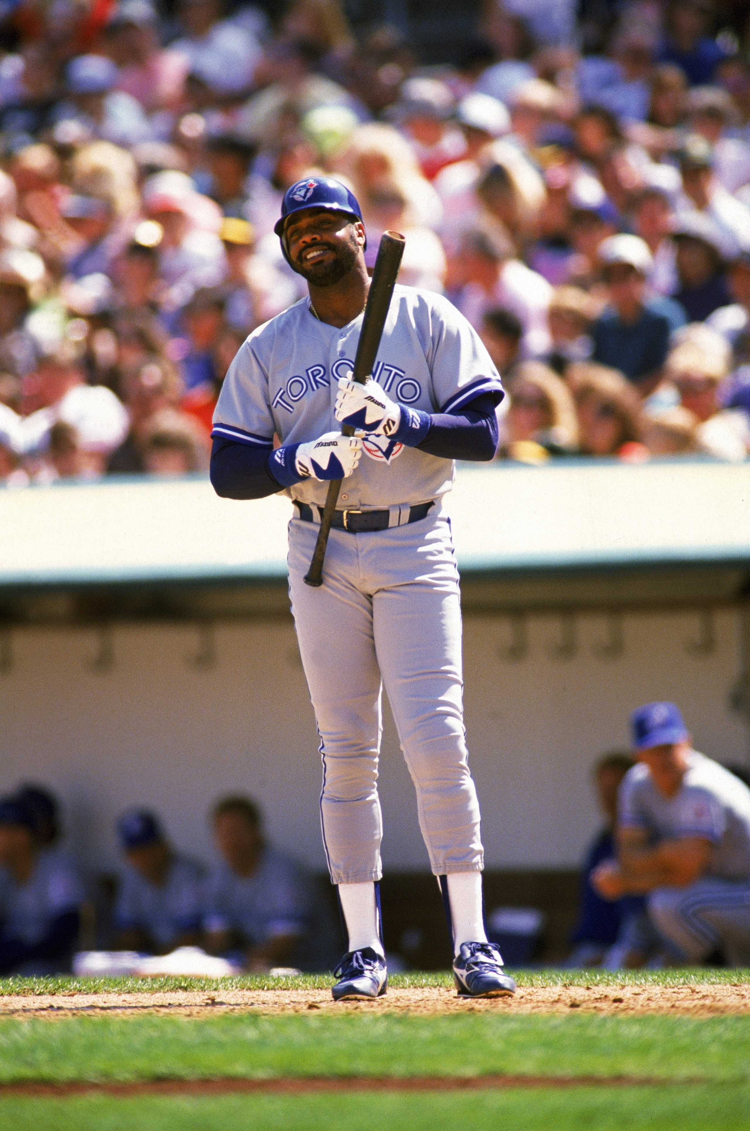 OAKLAND, CA - SEPTEMBER 1991:  Dave Parker #39 of the Toronto Blue Jays stands at the plate during a September 1991 game against the Athletics at Oakland Alameda County Stadium in Oakland, California. (Photo by Otto Greule Jr/Getty Images)