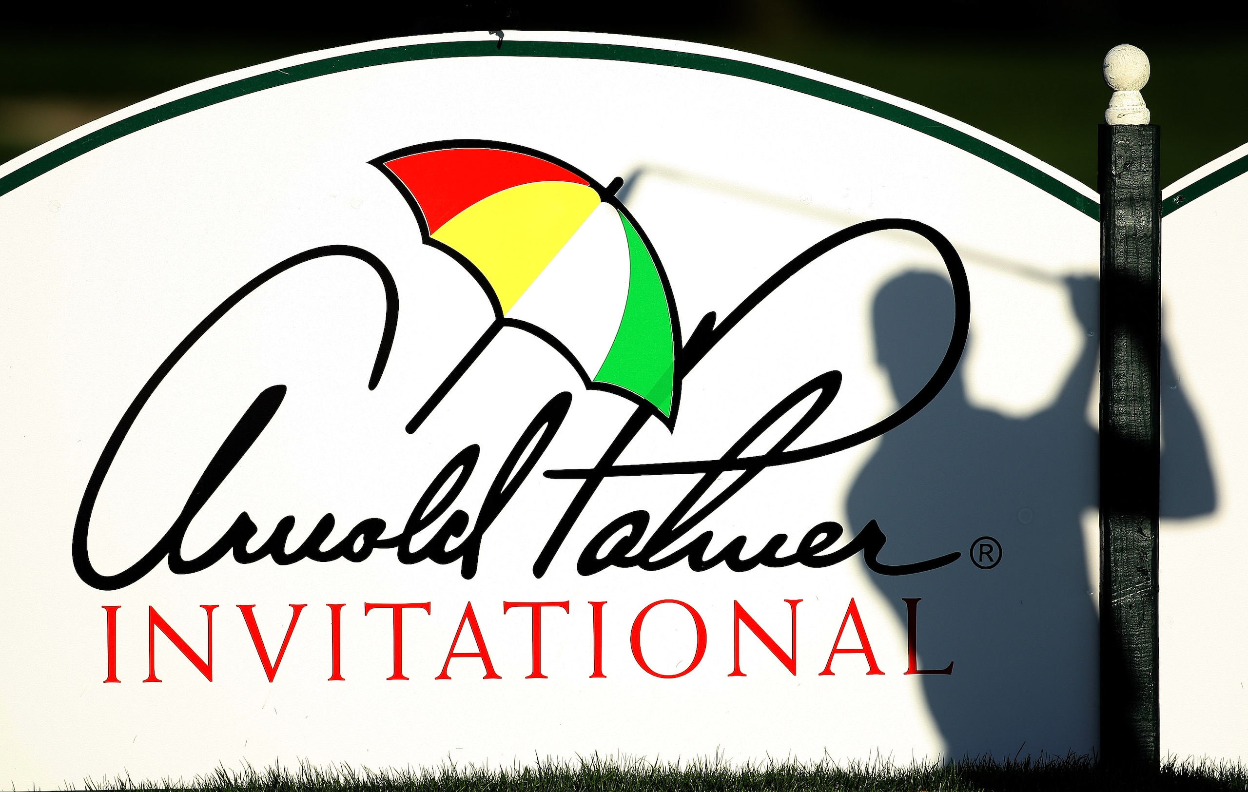 ORLANDO, FL - MARCH 29:  Tiger Woods of the USA has his shadow on the tee board at the 14th hole during the final round of the Arnold Palmer Invitational Presented by Mastercard at the Bay Hill Club and Lodge on March 29, 2009 in Orlando, Florida  (Photo