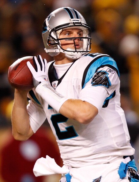 PITTSBURGH - DECEMBER 23:  Jimmy Clausen #2 of the Carolina Panthers drops back to pass against the Pittsburgh Steelers during the game on December 23, 2010 at Heinz Field in Pittsburgh, Pennsylvania.  (Photo by Jared Wickerham/Getty Images)