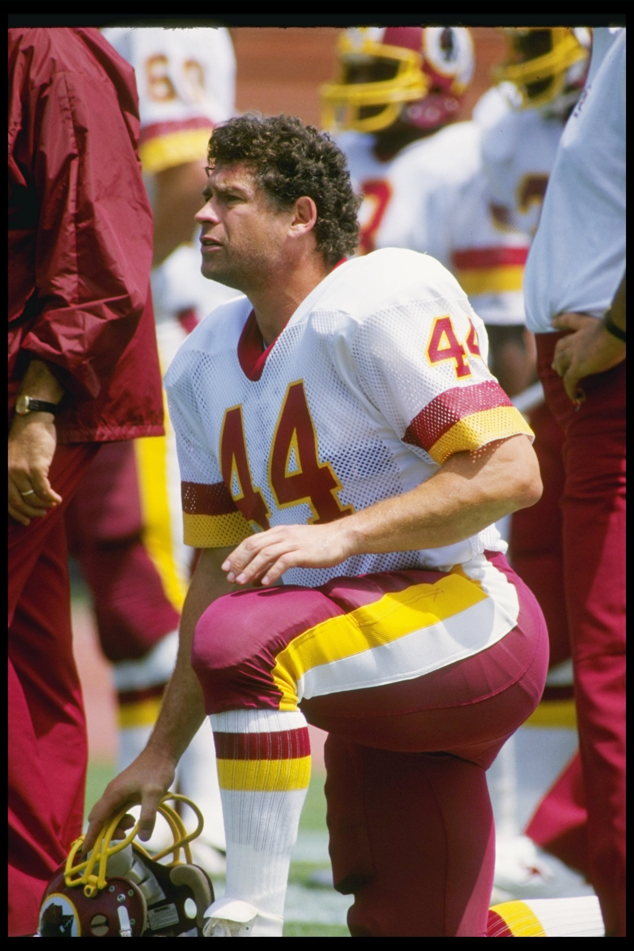 1984: Running back John Riggins of the Washington Redskins looks on during a game at RFK Stadium in Washington, D. C. Mandatory Credit: Tony Duffy /Allsport 1984: Running back John Riggins of the Washington Redskins looks on during a game at RFK Stadium in Washington, D. C. Mandatory Credit: Tony Duffy /Allsport