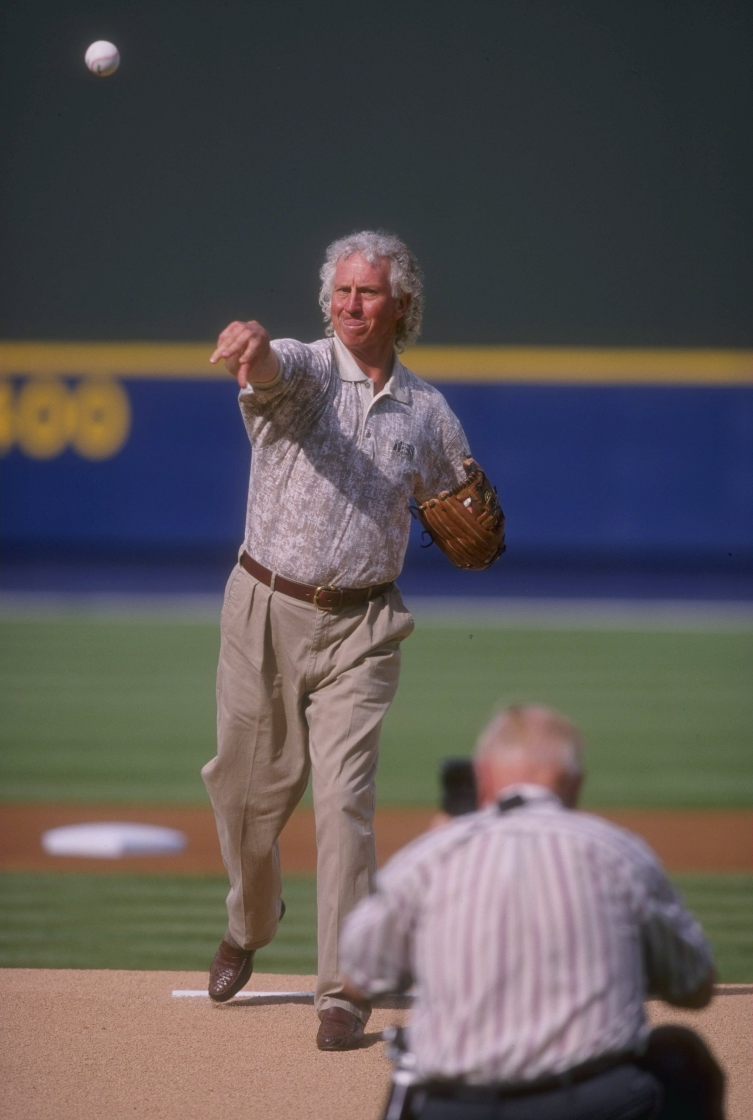 31 Mar 1998:  Announcer and former player Don Sutton of the Atlanta Braves in action during a game against the Milwaukee Brewers at Turner Field in Atlanta, Georgia. The Braves defeated the Brewers 2-1. Mandatory Credit: Andy Lyons  /Allsport